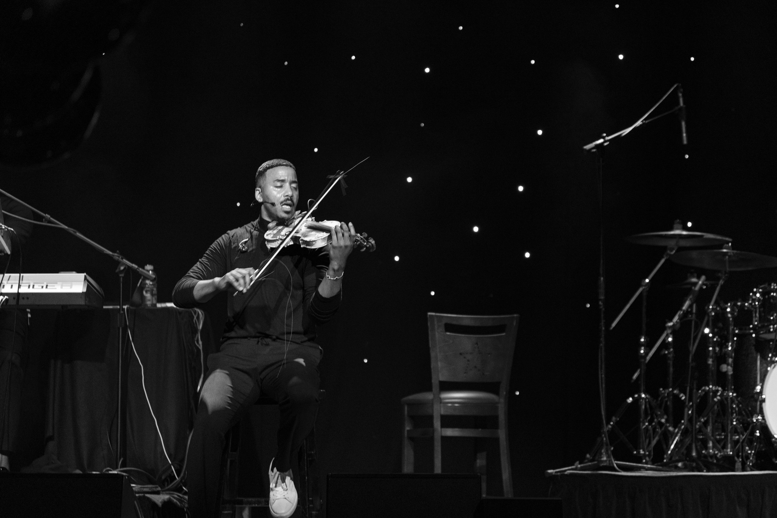 Grammy Award winner Damien Escobar performs a violin concert in Hartford’s Infinity Hall. |Credit: Reynaldo Cruz Diaz