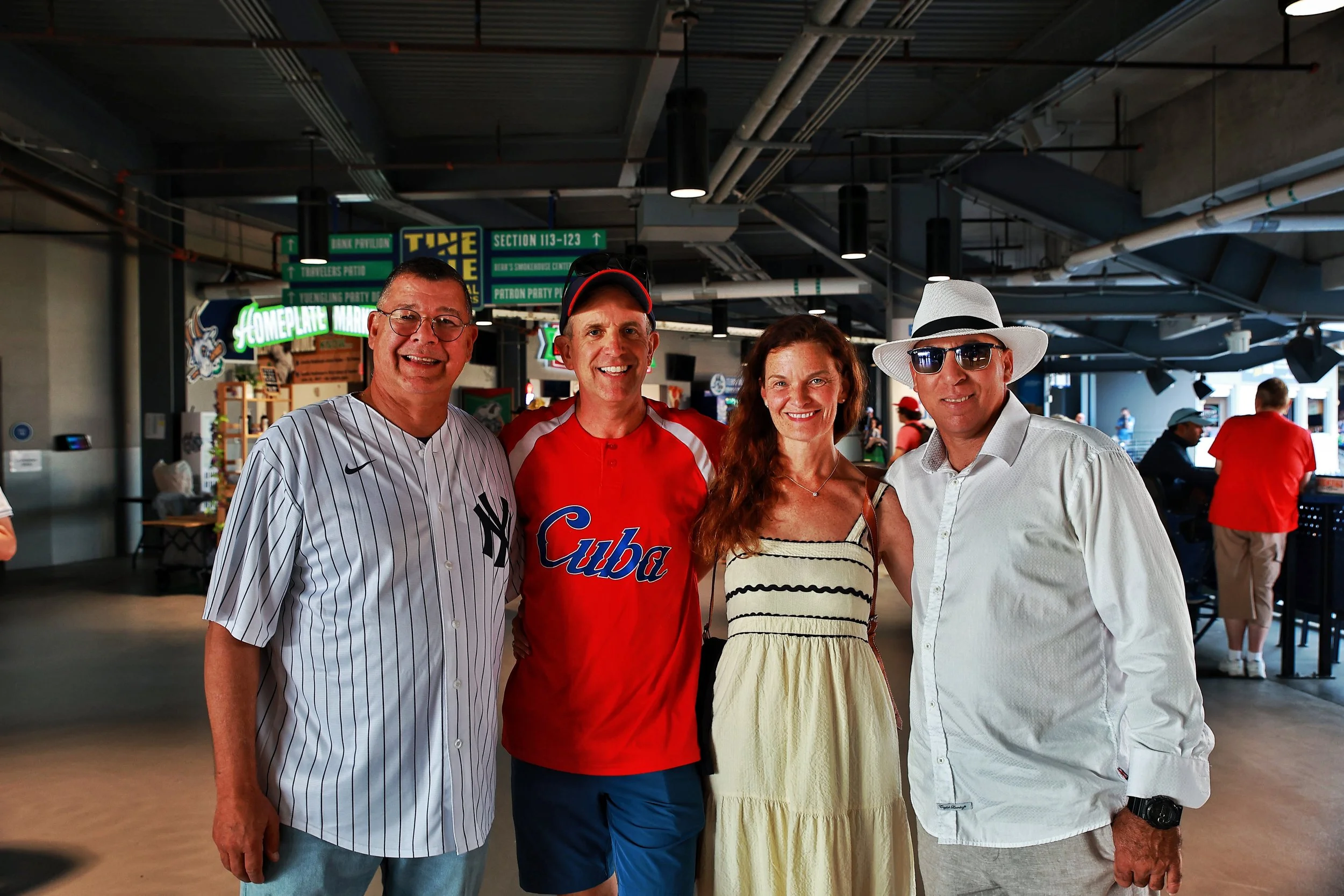 César Noble, Tim Brennan, Deb Brennan and Karel García were guests for the Cuban Heritage Night.| Credit: Reynaldo Cruz Diaz