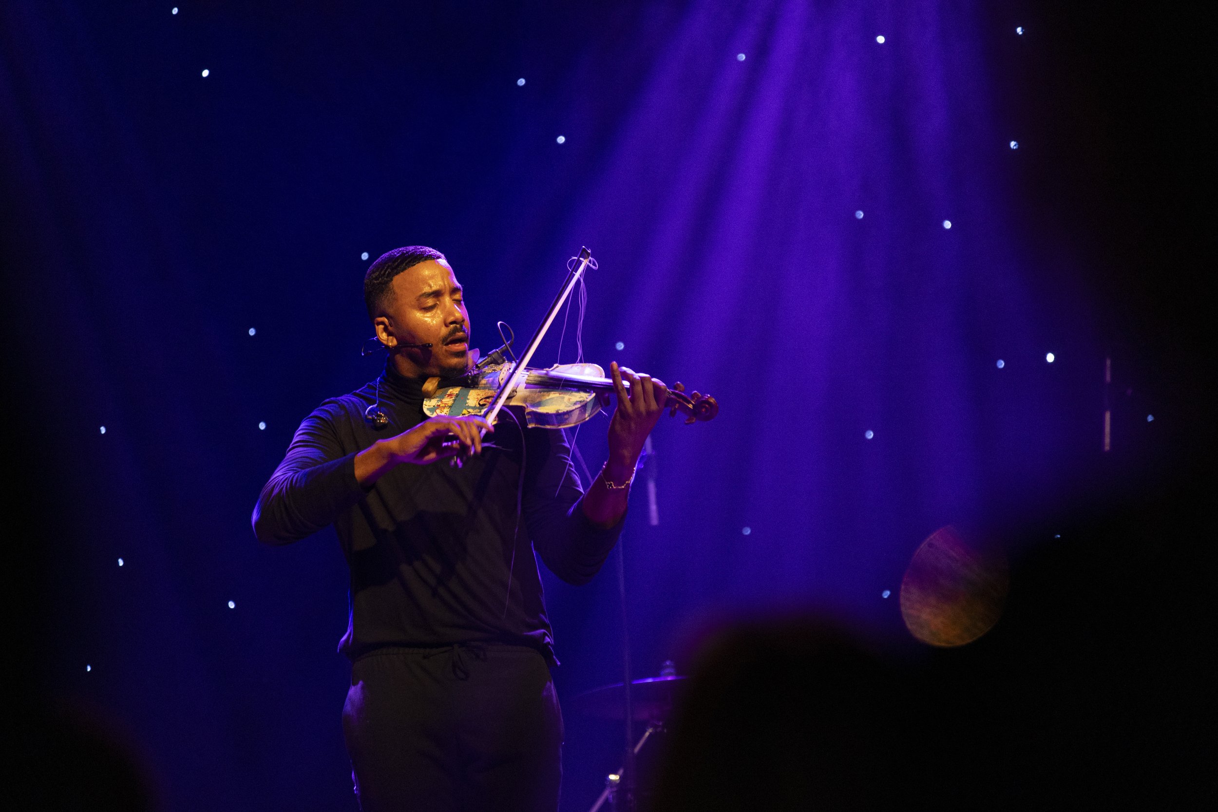 Grammy Award winner Damien Escobar performs a violin concert in Hartford’s Infinity Hall. |Credit: Reynaldo Cruz Diaz