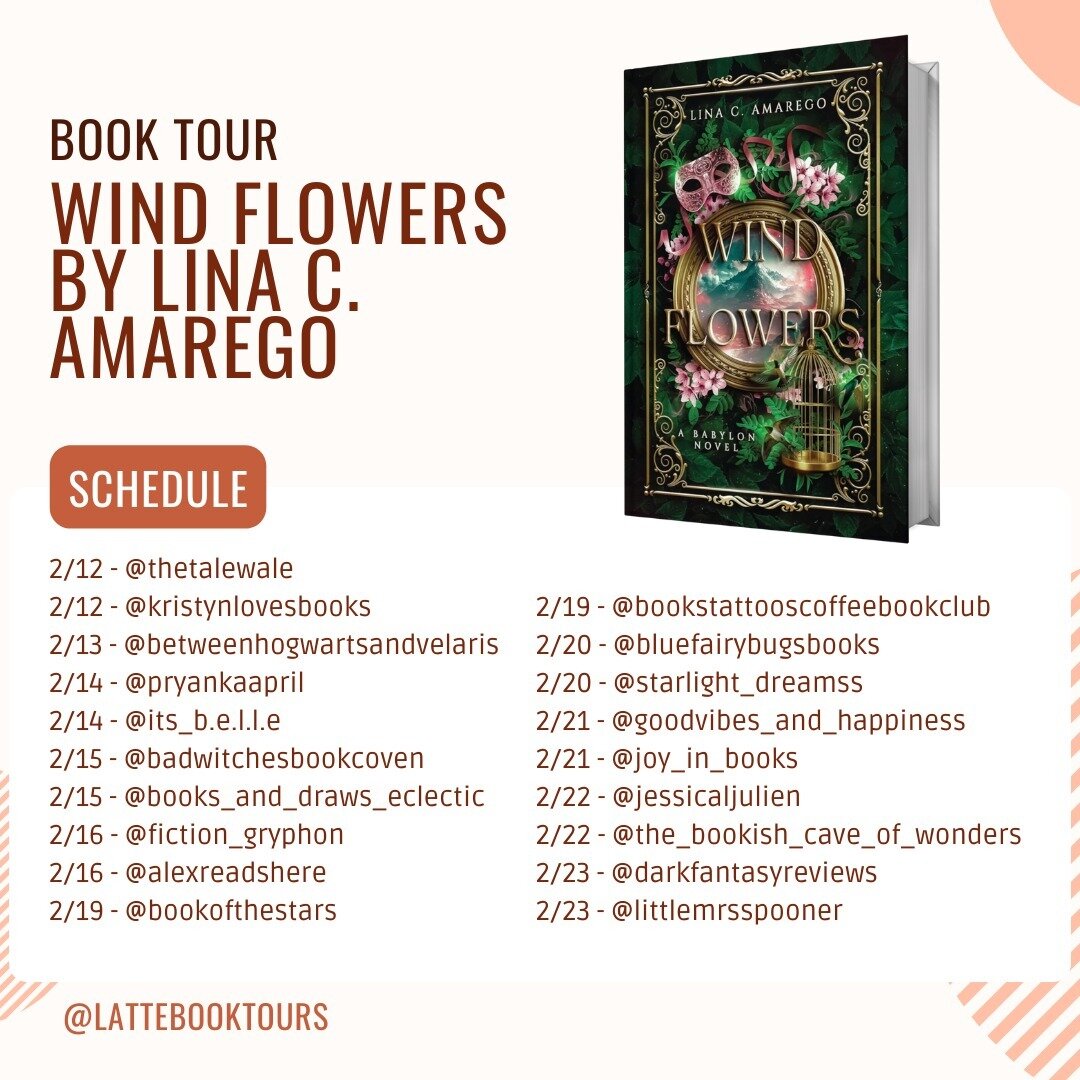 Hi, everyone!! This March 12-23, we're going to bring along Wind Flowers by @lina_amarego_writes on a virtual book tour!! Follow us and all our hosts to learn more about this amazing read ❤️ Stay tuned as well for an upcoming author interview and giv