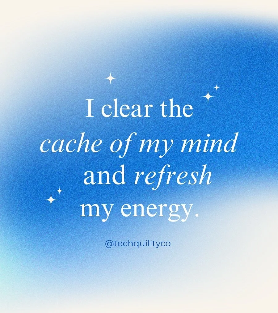 ✨ &ldquo;I clear the cache of my mind and refresh my energy.&rdquo; ✨

Your mind deserves a reset. 

Take a moment to pause, breathe, and let go of what&rsquo;s no longer serving you. 

Every refresh brings clarity and space for what matters most. 🧘