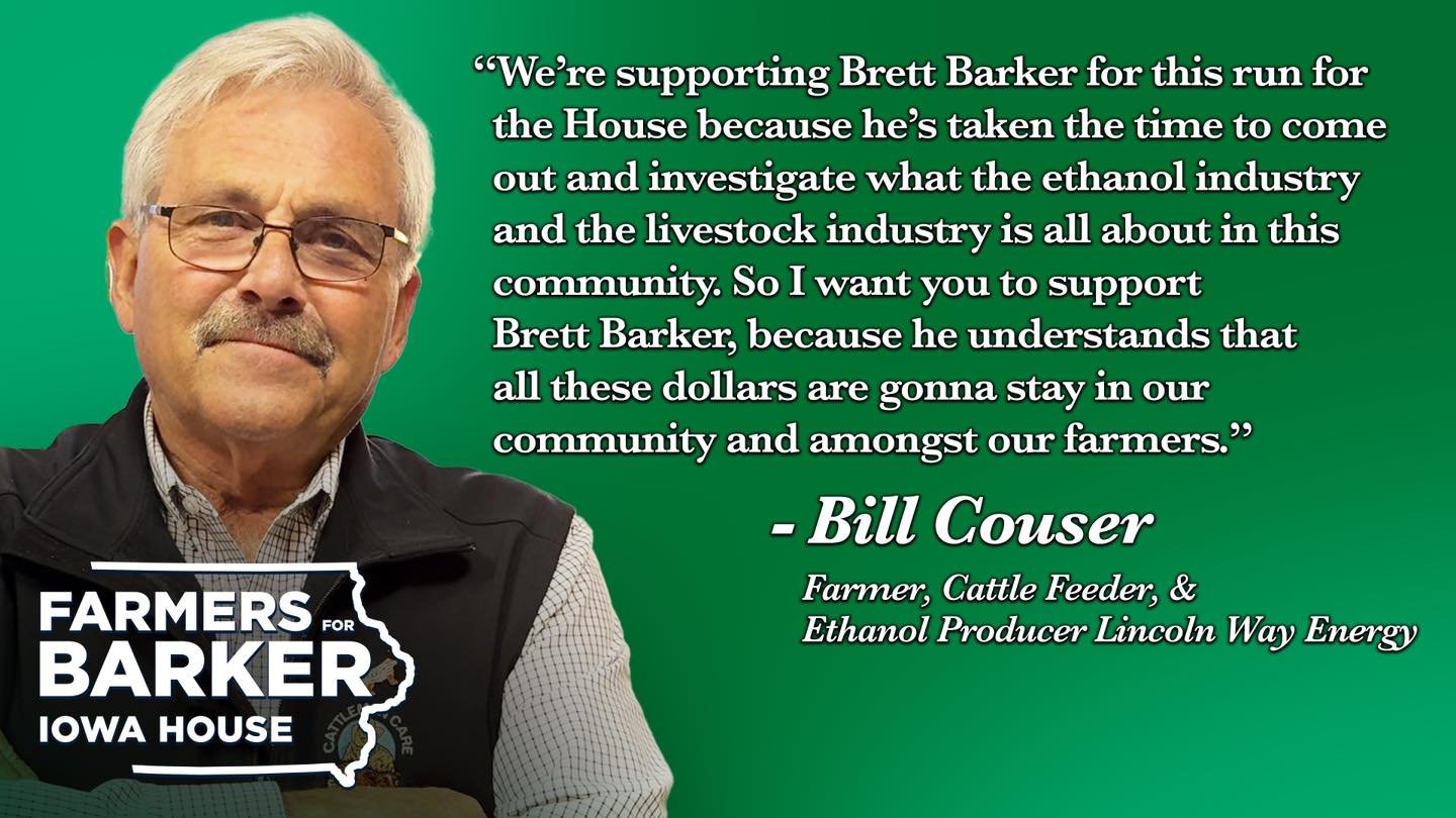 It&rsquo;s great to have Bill Couser on #TeamBarker #farmersforbarker