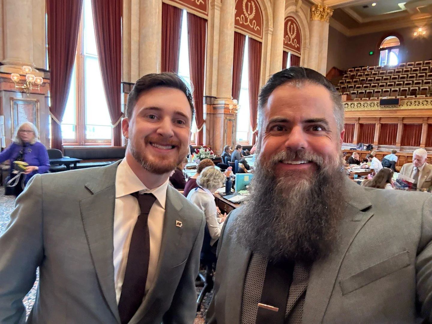 It was Farm Bureau day. It&rsquo;s always great to talk ag policy with my friend Blake from State Center!