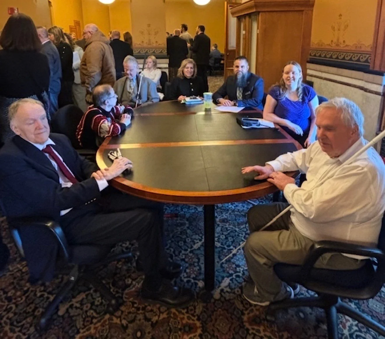 Today&rsquo;s exciting news was a year in the making. The Commerce Committee unanimously passed HF2033, my bill to help visually impaired Iowans access accessible pharmacy labels. Below is a photo of our meeting the 2nd week of the 2025 session along