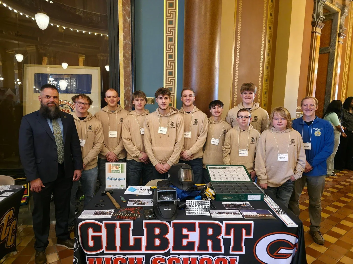 Gilbert FFA was in the House today for STEM Day! I enjoyed hearing about all the metal working skills the students have been learning.