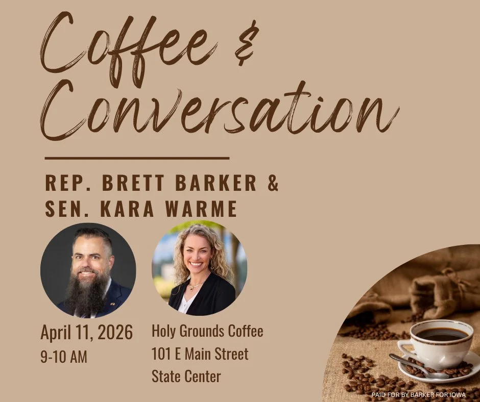 Mark your calendars! Join me and Senator Warme for the next Coffee &amp; Conversation.

☑️ Support a new small business 
☑️ Enjoy informal conversation with your legislators