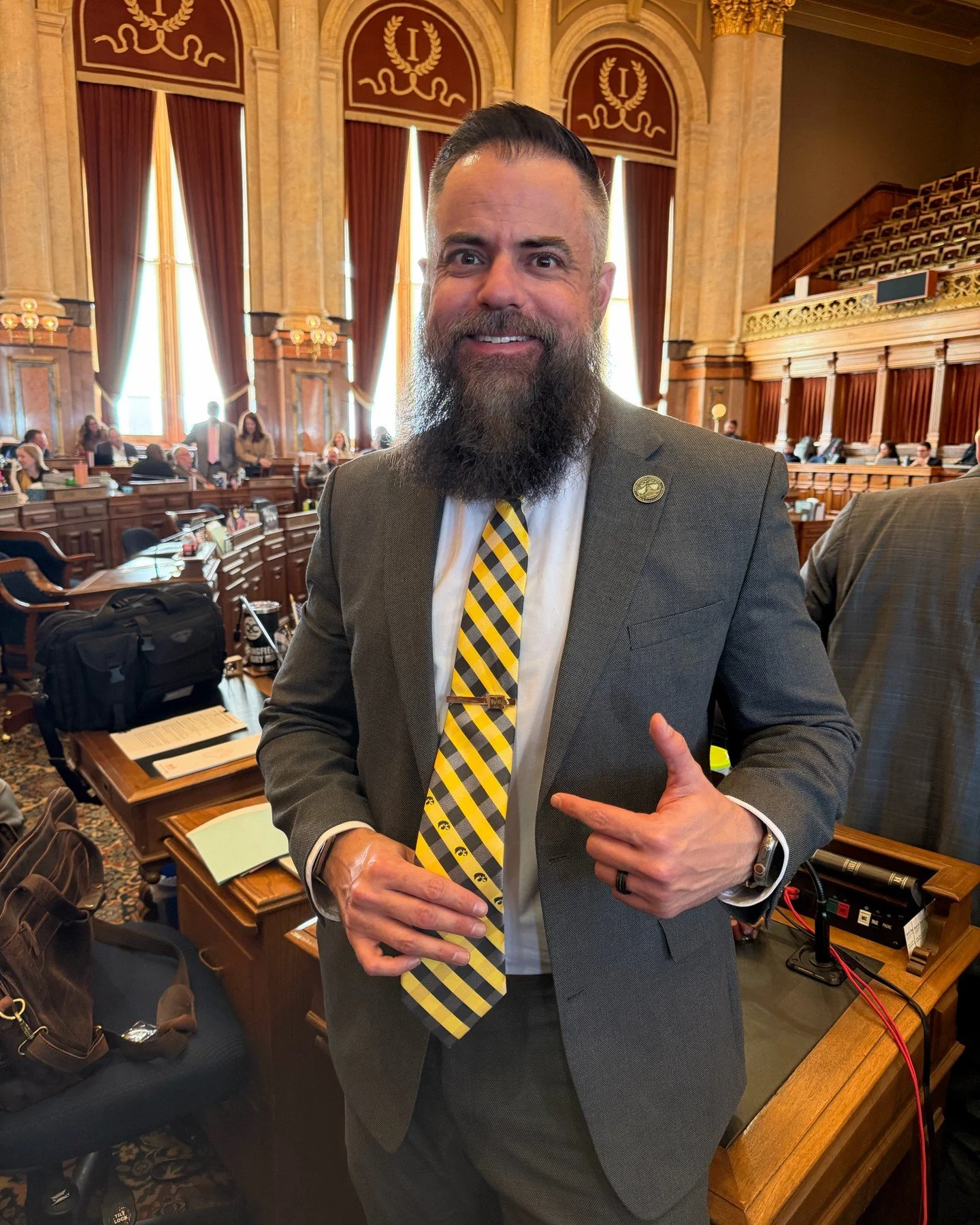 How sweet it is! Today seemed like the perfect day to break in the new Hawkeye tie I picked up for this session. Go Hawks!