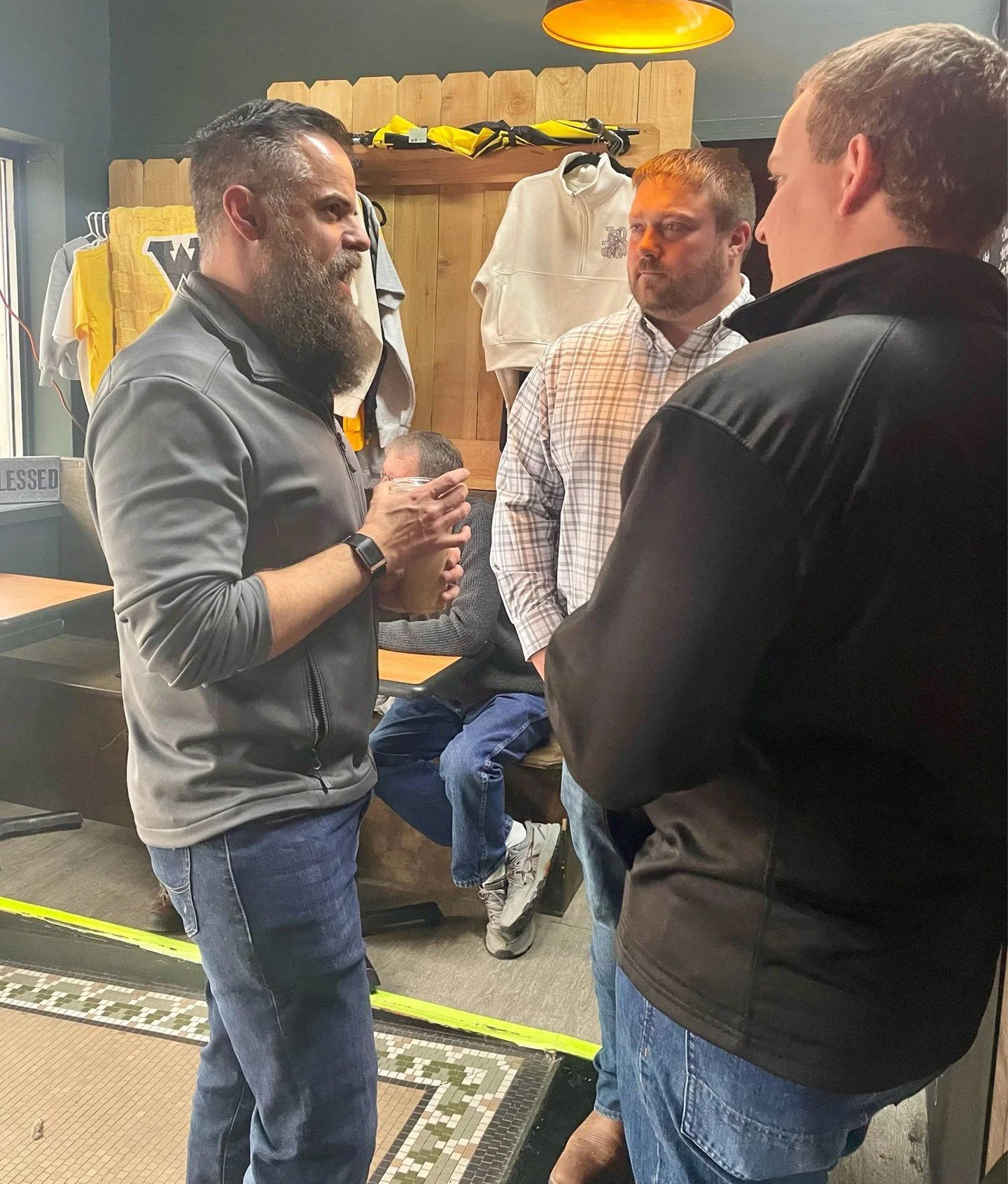 Thanks for everyone who came out to enjoy a delicious cup of coffee in State Center with me and Senator Warme this morning. Make sure to check out Holy Grounds Coffee and support a great small business!