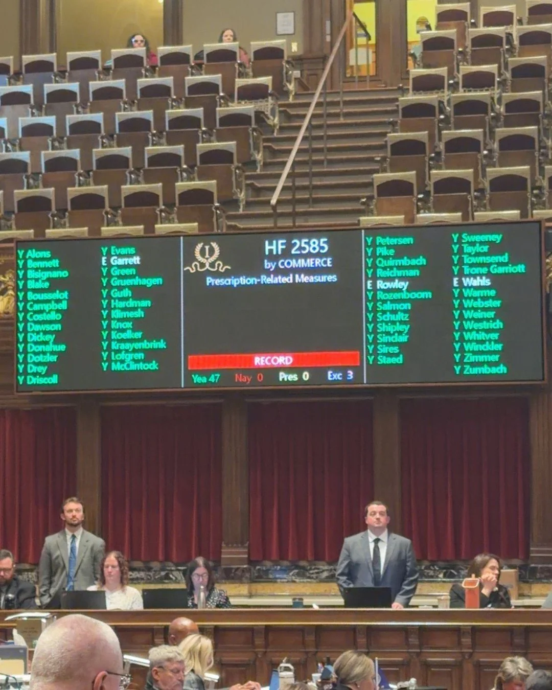 Thank you to Senator Kara Warme and the Iowa Senate for unanimous passage of my visually accessible prescription label bill! This bill now makes its way to the Governor&rsquo;s desk and will make it easier for visually impaired Iowans to manage their