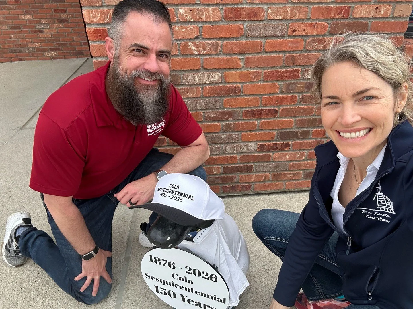 Colo &mdash; Thanks to the Colo Historical Association for putting on a great event celebrating Colo&rsquo;s 150th! Senator Warme and I enjoyed the great conversations, ice cream, and Colo the dog. It was the perfect door knocking break! 🍨🐕
