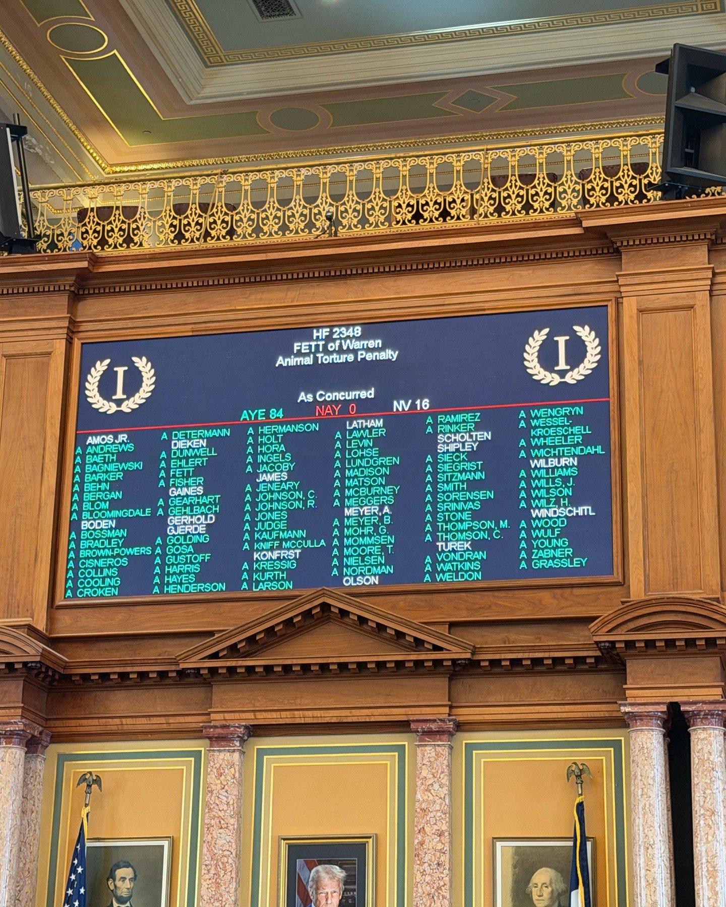 The House has passed the animal torture bill for the final time and sent it to the Governor&rsquo;s desk!