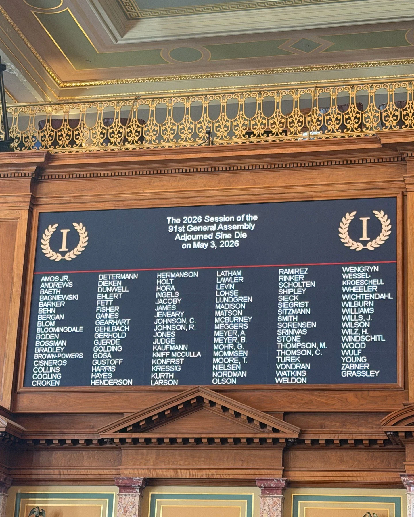 After almost 34 hours, the House has adjourned Sine Die for the 91st General Assembly! It&rsquo;s been an honor being a voice for Story and Marshall Counties! Stay tuned for session recap information over the coming days.