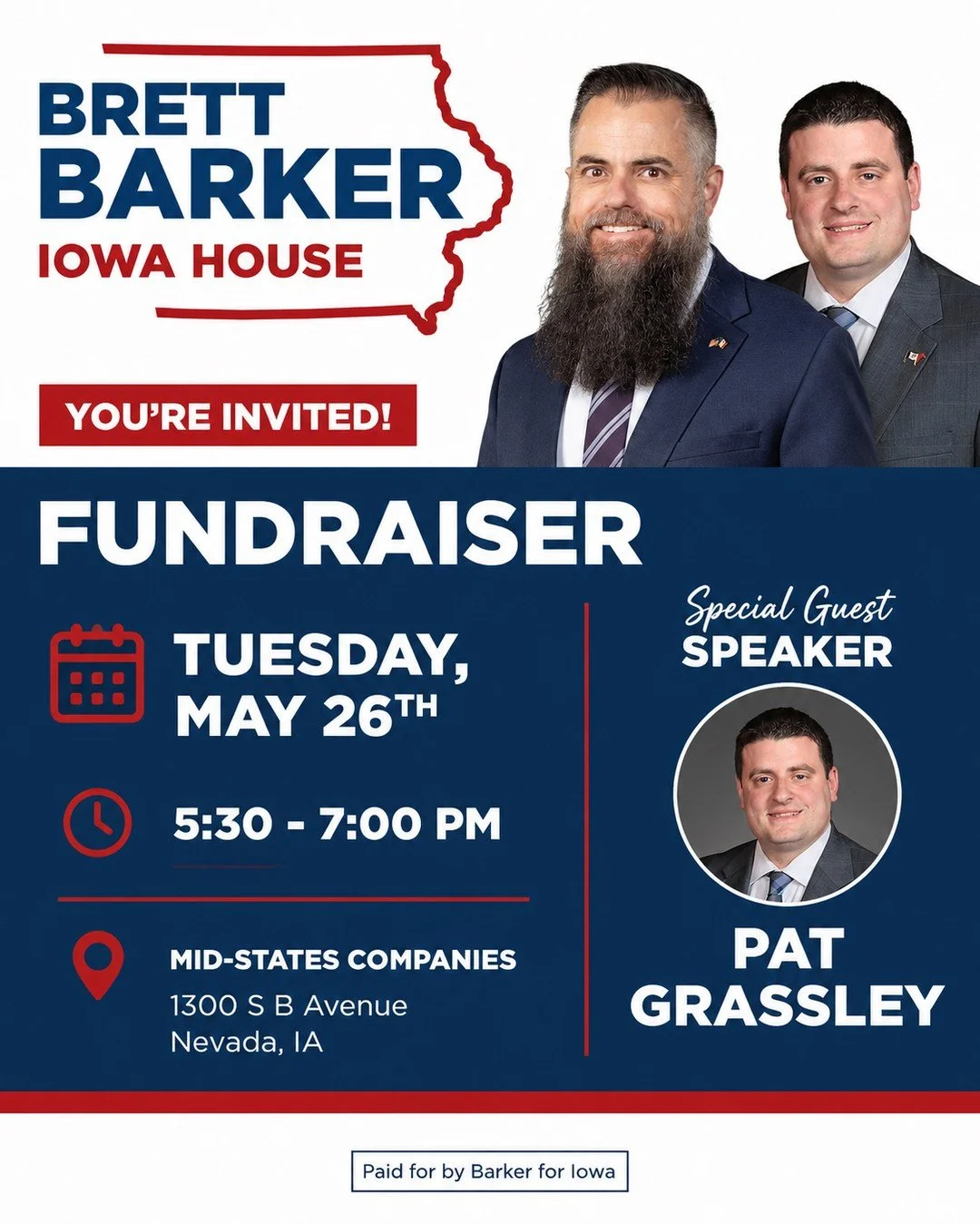 We hope you can join Team Barker tomorrow! Can&rsquo;t attend? You can contribute online!