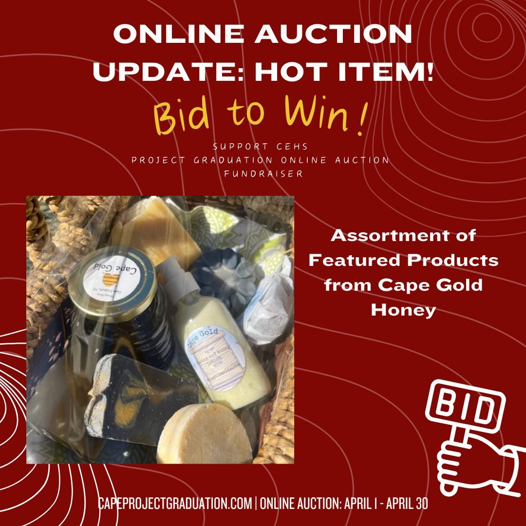 🍯💫 Even without a Senior year, Jennifer's generosity shines bright! ✨ She's graciously donated an incredible package featuring her famous honey and honey-based products! 🌿 Right from her very own colonies, enjoy a jar of Cape Gold Honey and indulg