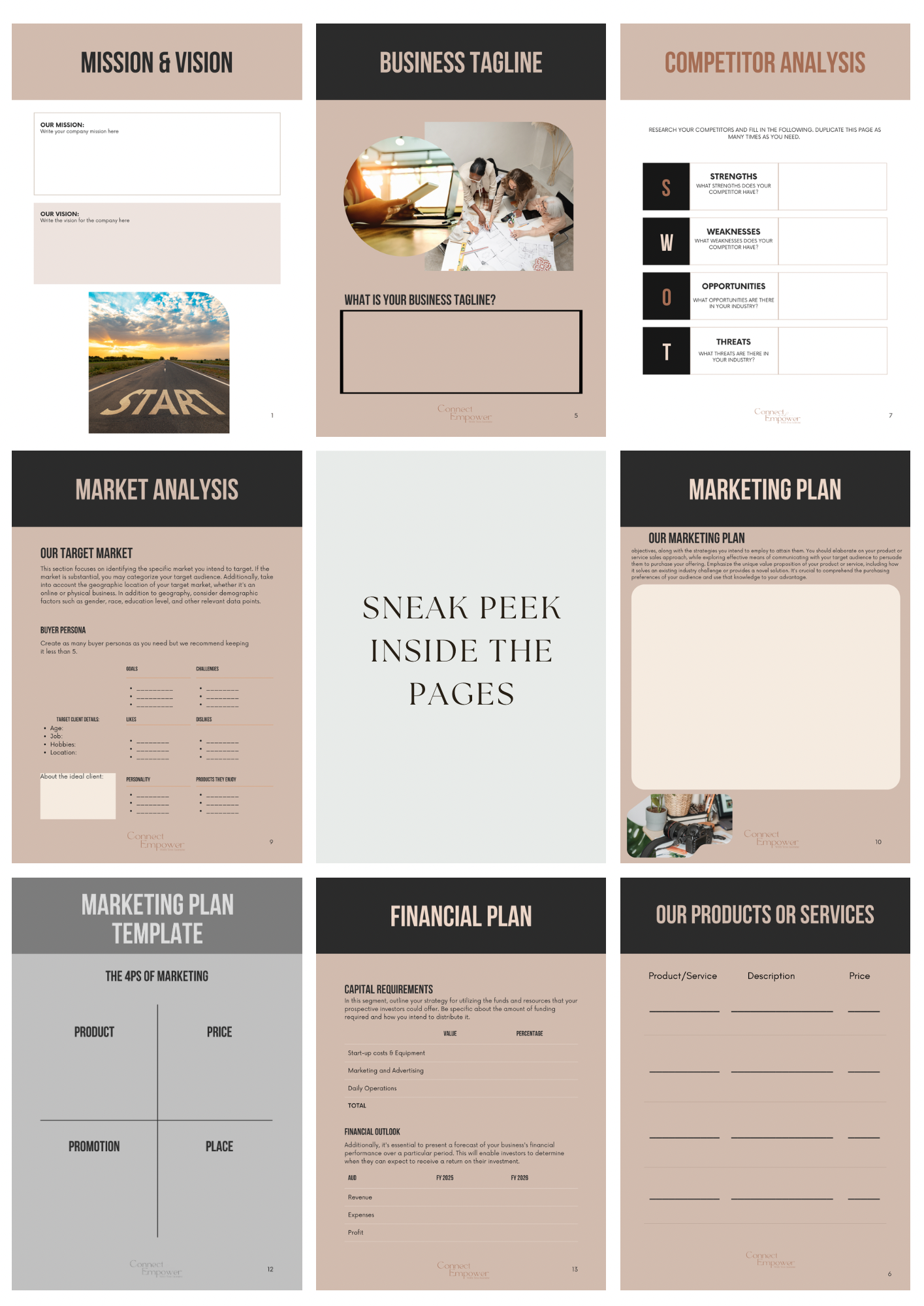 Beige Aesthetic Modern Natural Cosmetics Photo Collage A4 Document.png