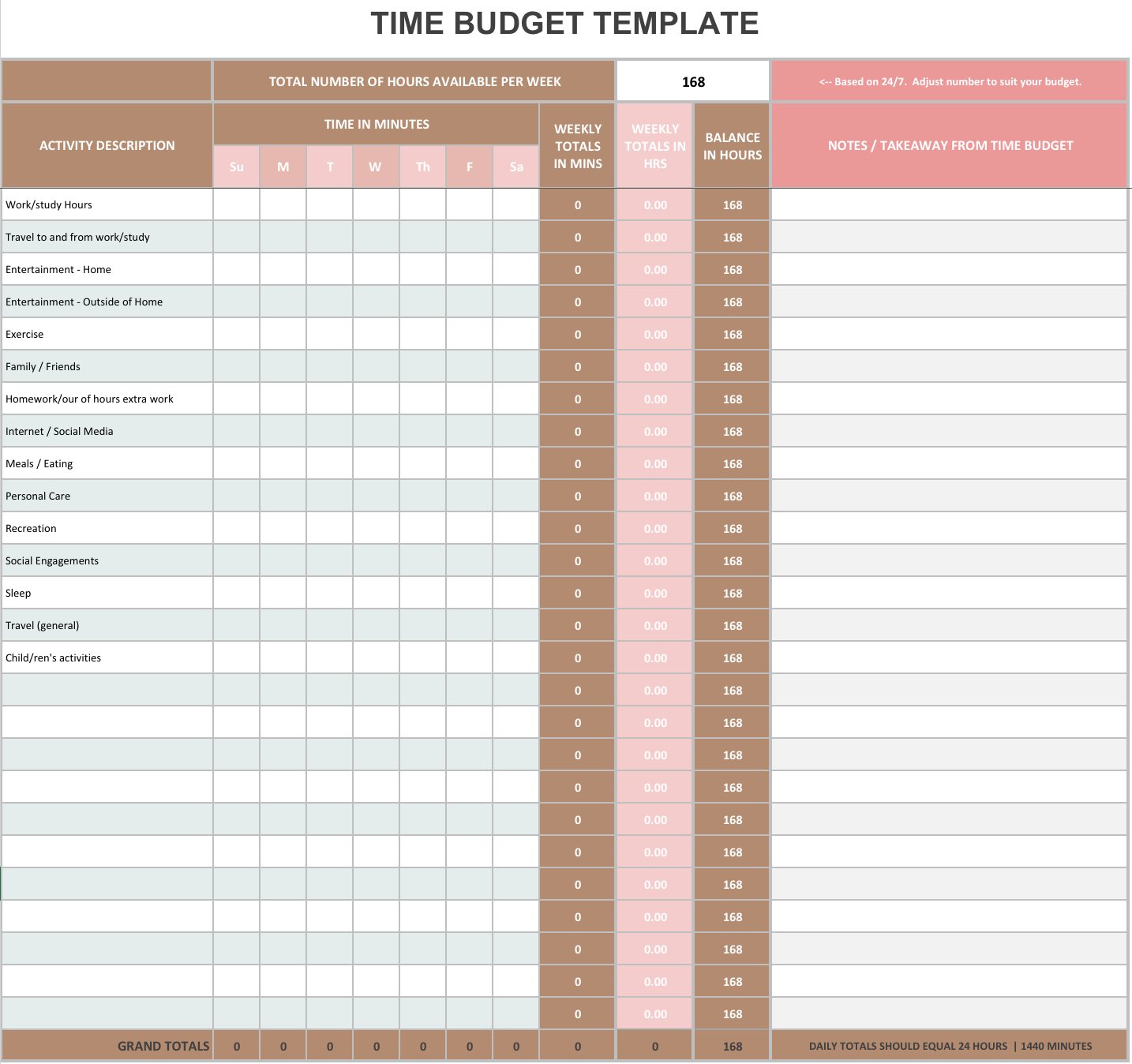 Time Blocking Planner