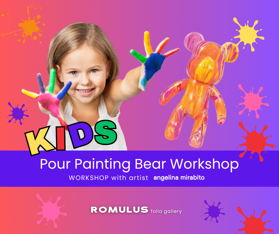 Kids Pour Painting Bear Workshop with Angelina
