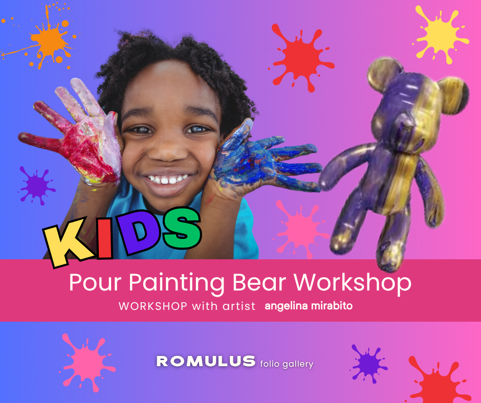 Kids Pour Painting Bear Workshop with Angelina