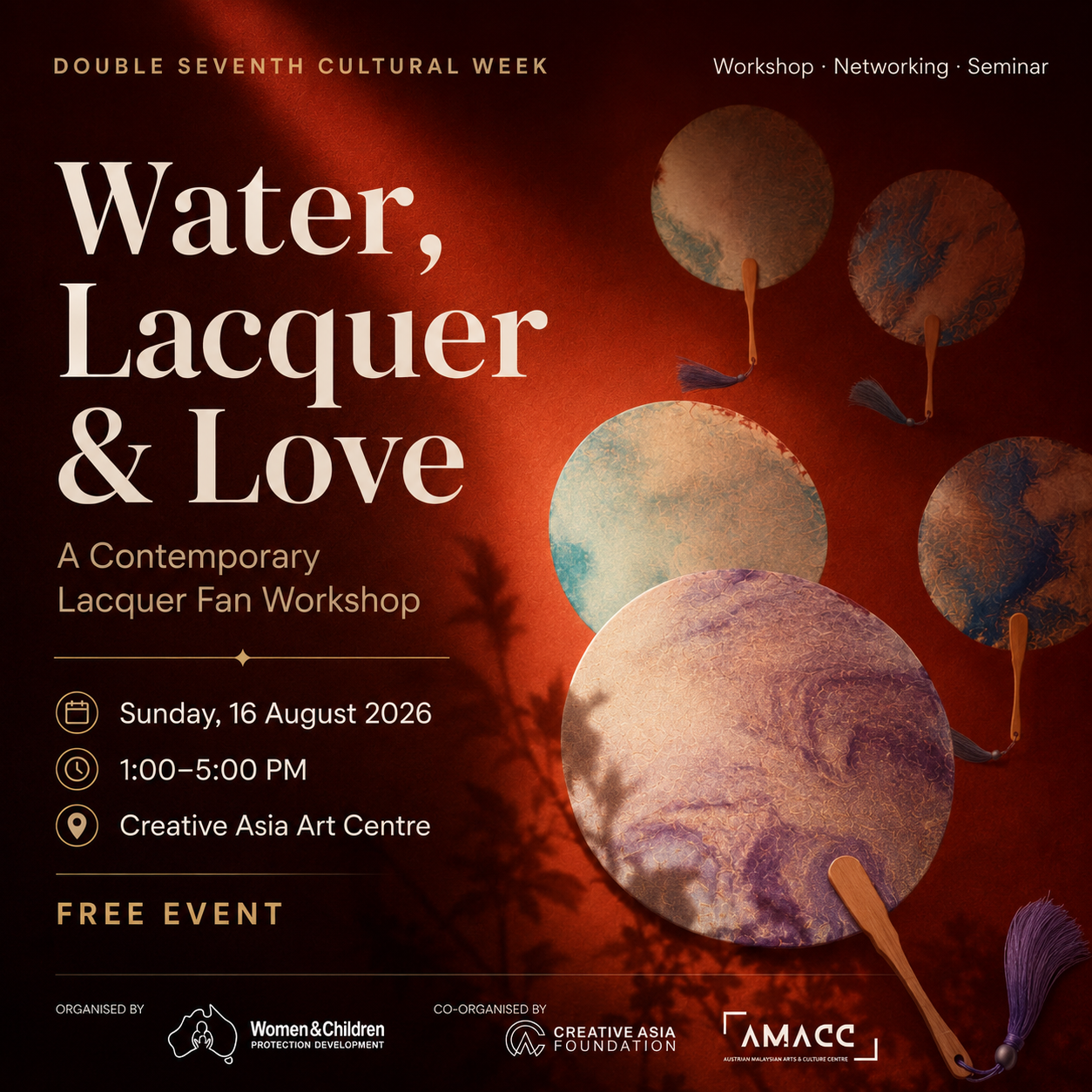 Water, Lacquer &amp; Love: A Contemporary Lacquer Fan Workshop