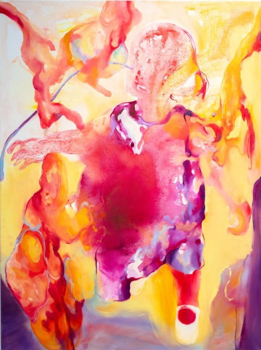 ‘Unveiling IV’ 
2024 
Oil and acrylic on canvas 
120cm x 90cm