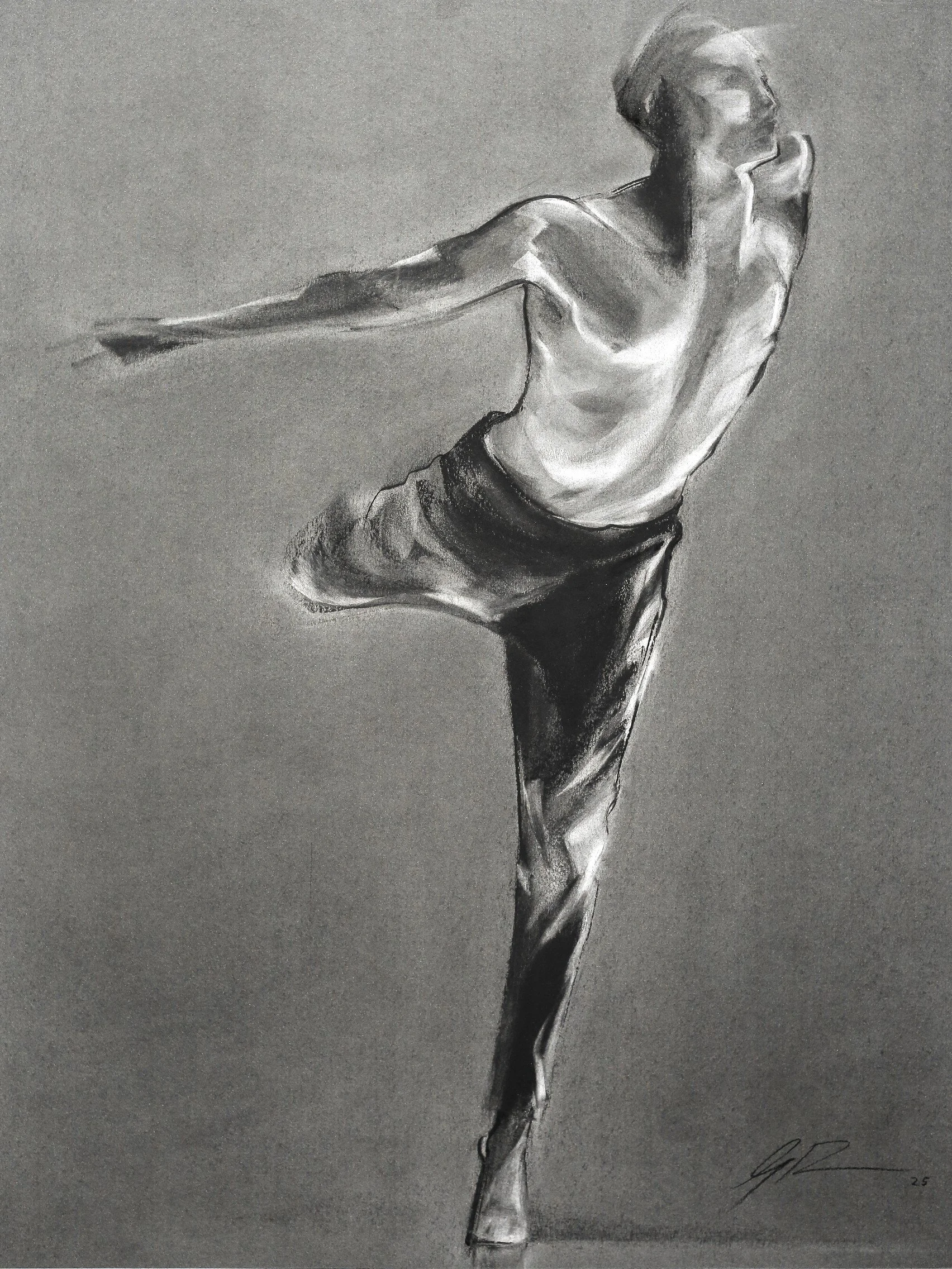 Pivot 
2025  
60 x 65cm 
Willow & compressed charcoal on Fabriano Accademia paper 200gsm 
$485