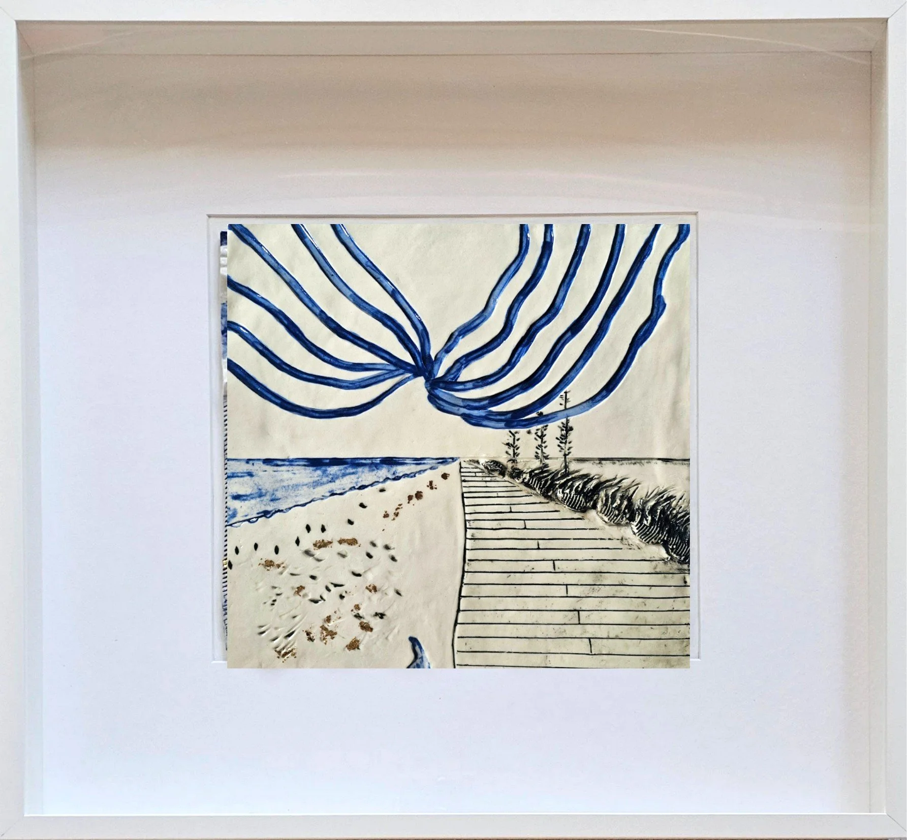 Sweet Sharp & Bitter Water 
2025  
50 x 50cm 
Ceramic and gold leaf 
$1600