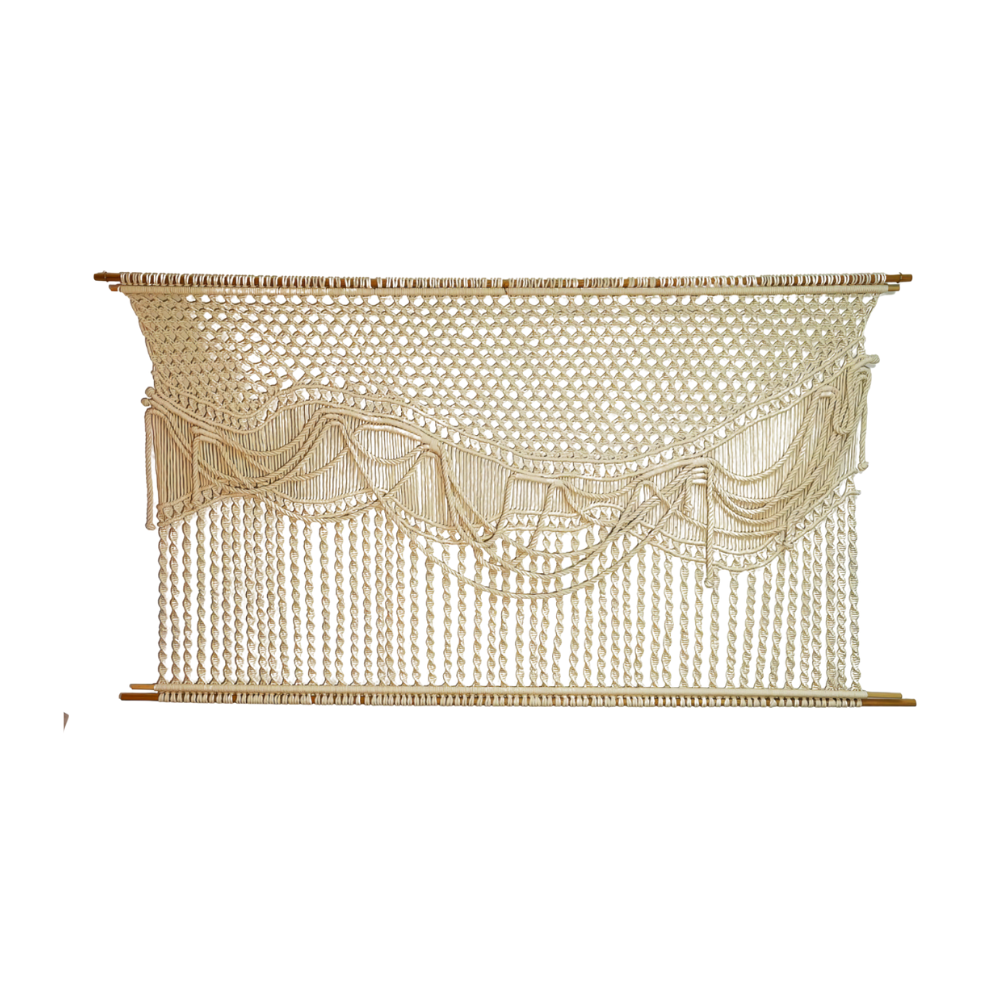 Flow 
2025  
203 x 112cm 
Cotton cord on wooden dowels 
$5000