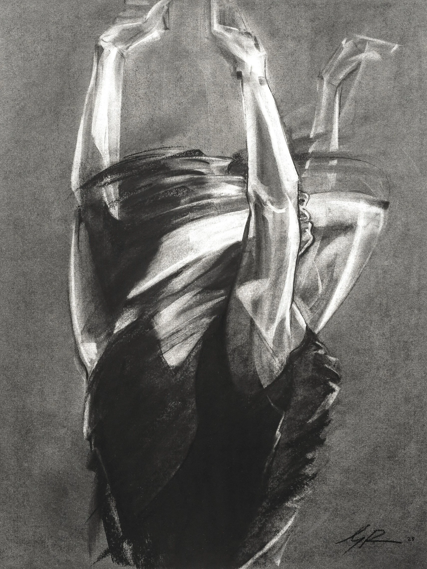 Axis 
2025  
60 x 65cm 
Willow & compressed charcoal on Fabriano Accademia paper 200gsm 
NFS