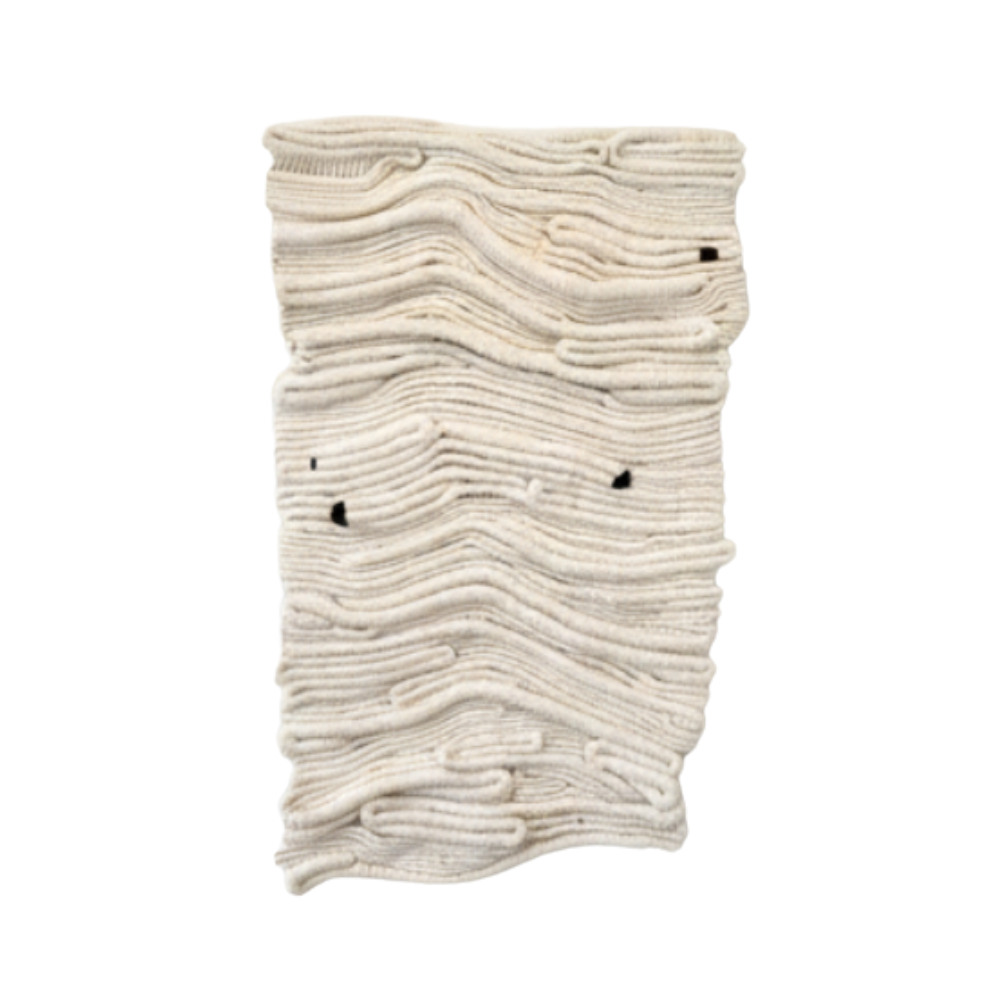 Everything Flows 
2025  
60 x 107cm 
Cotton cord, wool thread 
$5000