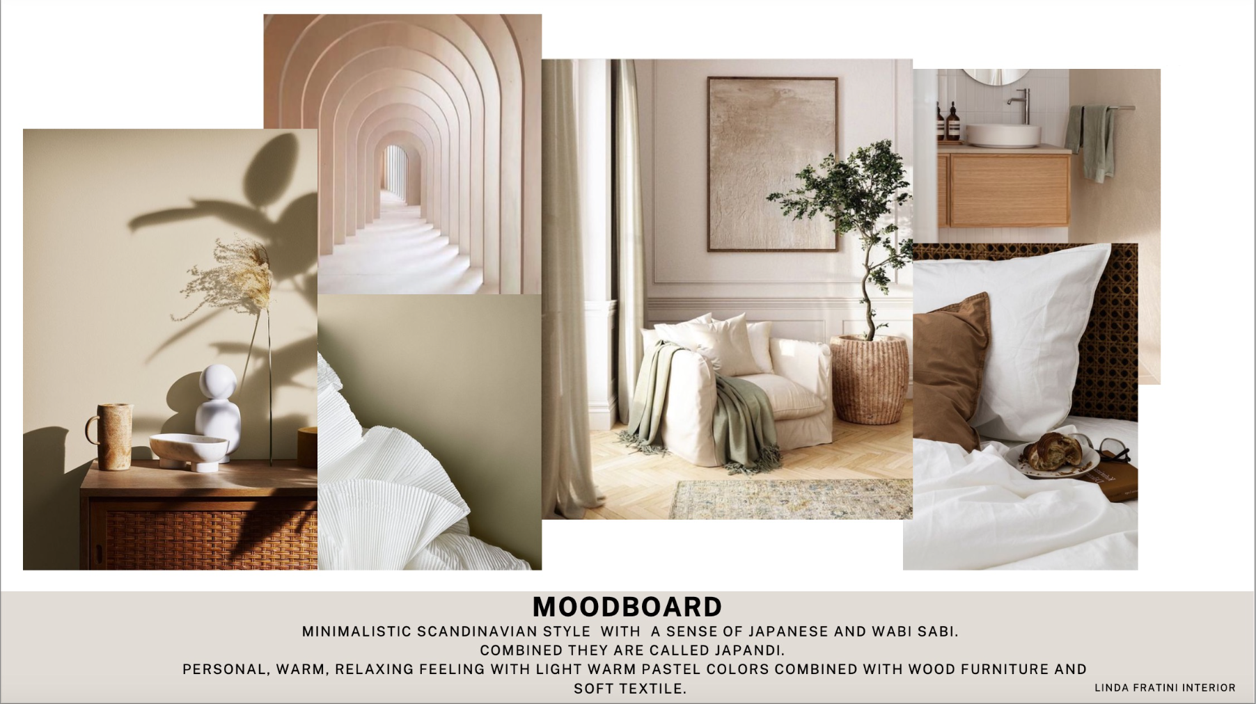 Moodboard "Scandinavian/Japandi" by interiordesigner Linda Fratini