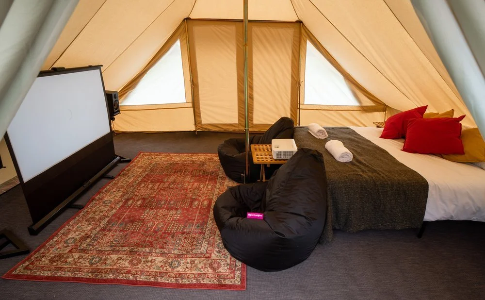 Bell tent cinema hire package
