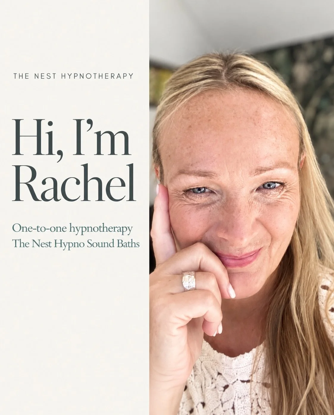 Hi, I&rsquo;m Rachel &mdash; the person behind The Nest. 👋

I spent over 25 years in education before retraining as a cognitive behavioural hypnotherapist. The teacher in me is still very much here: in one-to-one sessions, I want you to understand w