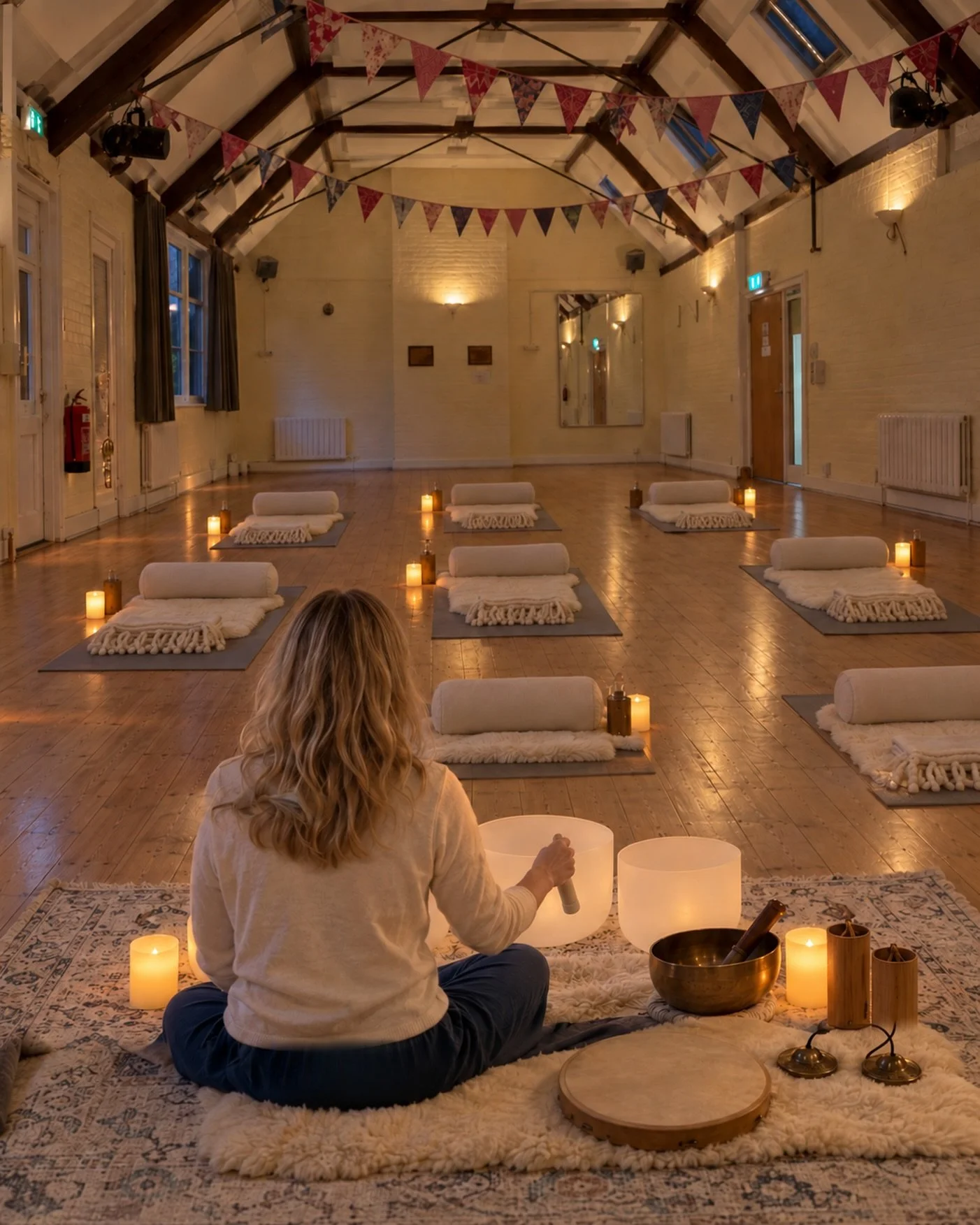 One of the things people commented on after Thursday&rsquo;s first Hypno Sound Bath was how lovely the hall felt, which was so nice to hear because I&rsquo;d put a lot of thought into making it feel welcoming.

With the low lighting, blankets and eve