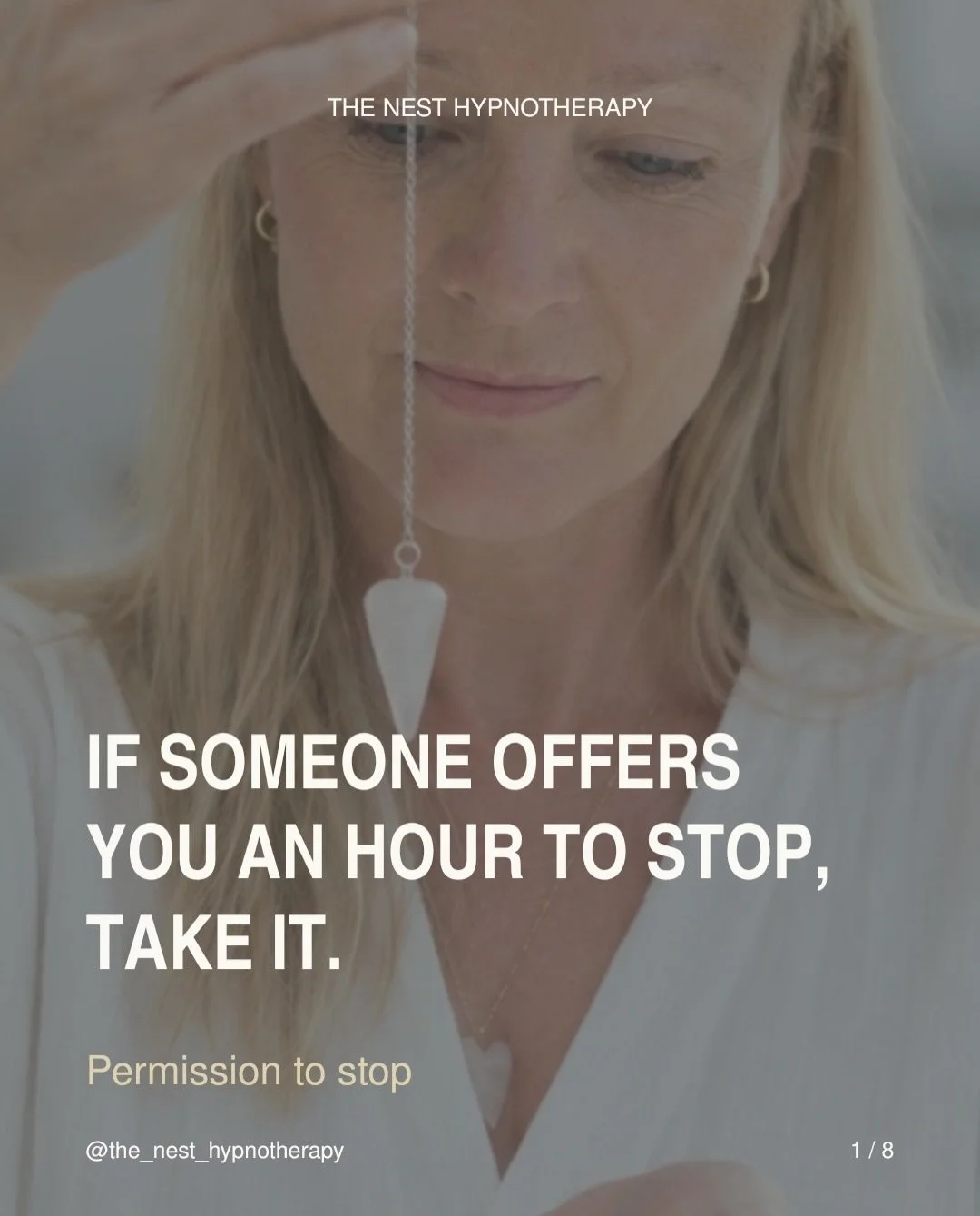 Sometimes even time to yourself becomes another job. You sit down, but you&rsquo;re mentally planning tomorrow, remembering something you&rsquo;ve forgotten or wondering whether you should put a wash on.

What I love about guiding these sessions is t