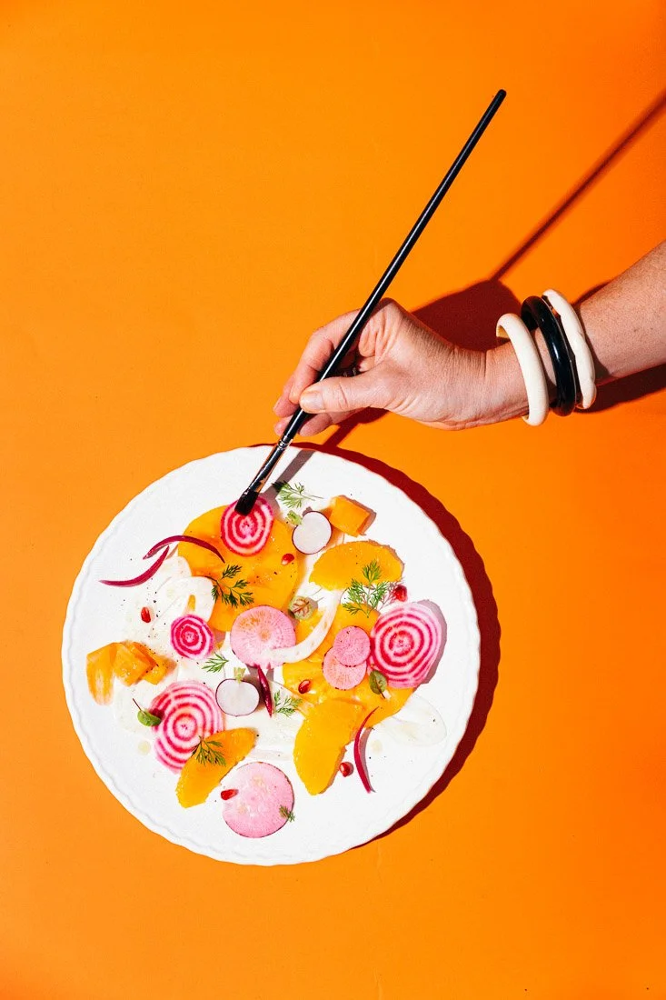 photographie salade fond coloré - Diner Studio  - Bretagne