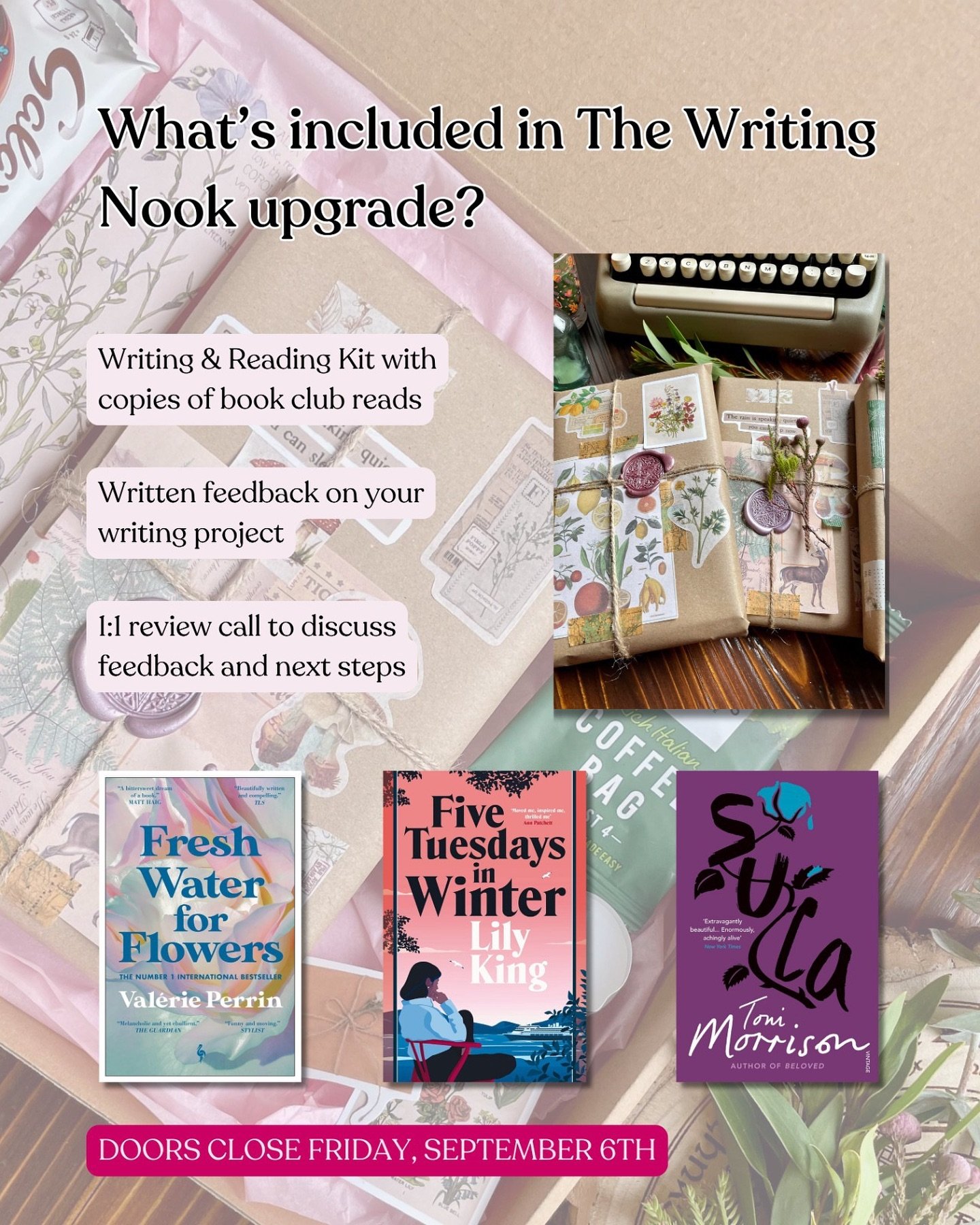In the mood to join a writing and journaling group, book club and reading circle this autumn? Here&rsquo;s the full rundown of everything included in my three-month creative writing and reading community...

✨ What&rsquo;s included in The Writing Noo