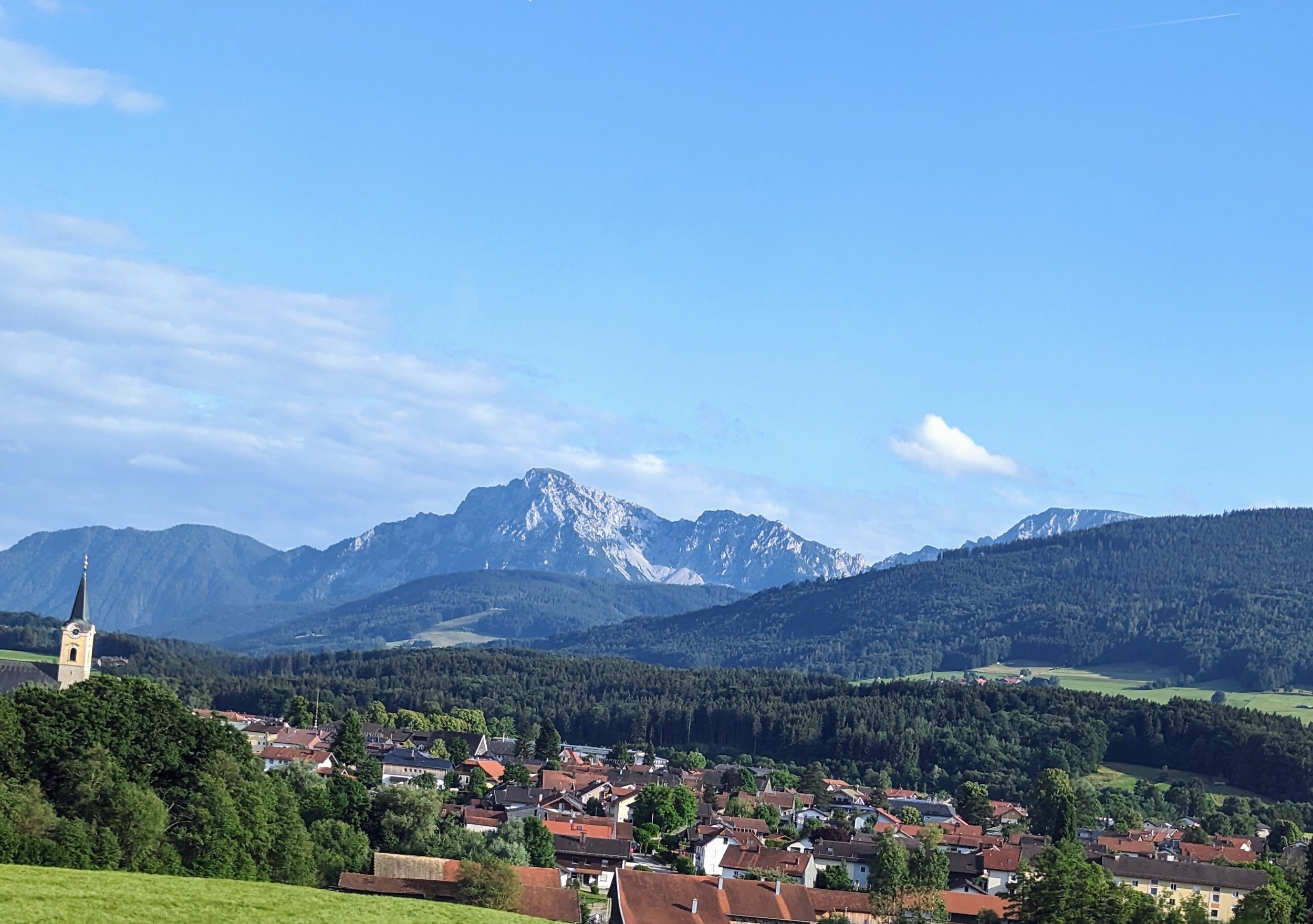 view from train in Austria
