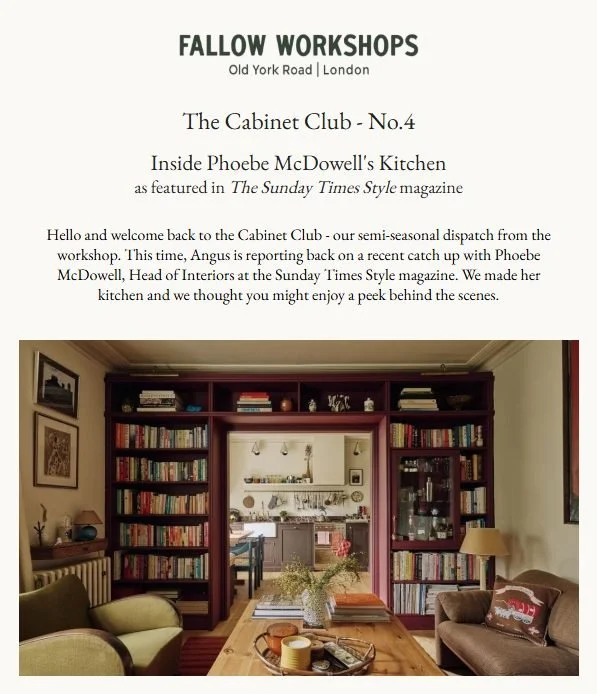 We&rsquo;ve just (gently) unleashed our latest newsletter into the world.

We only pop into your inbox every couple of months. No spam. Just kitchens, design thinking and the occasional behind-the-scenes moment.

This edition features our interview w