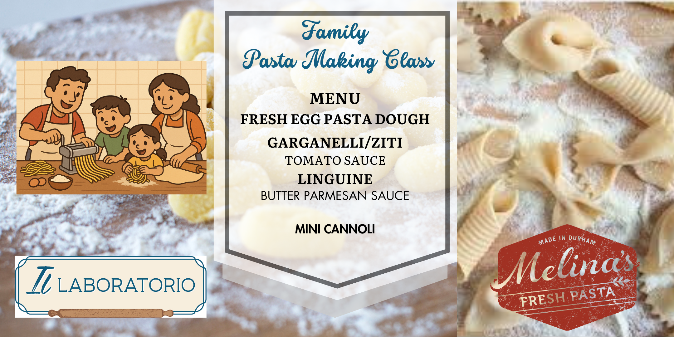Family Friendly Pasta Making Class - Bring the Kids