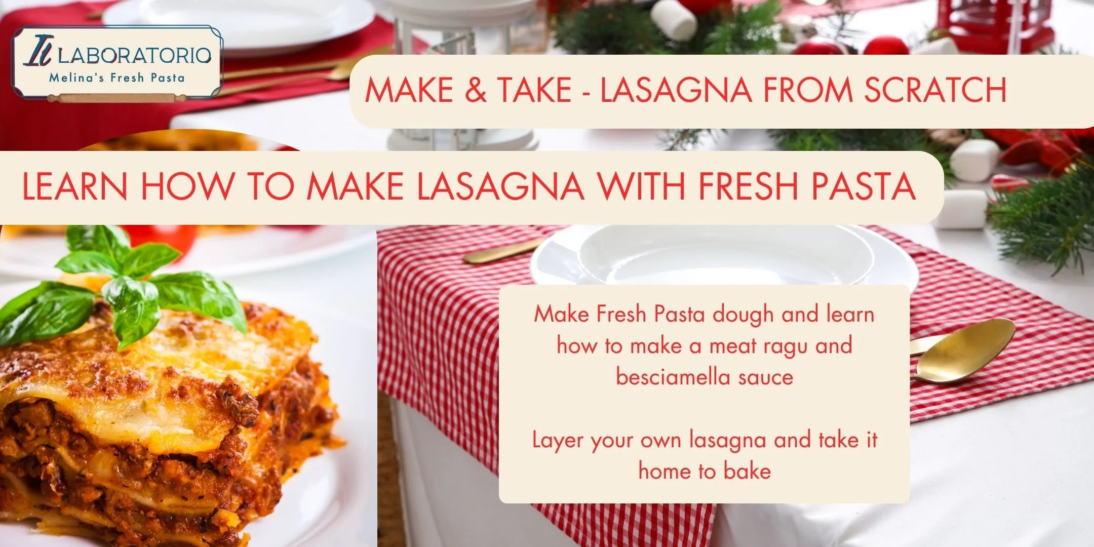 Make &amp; Take: Lasagna &amp; Fresh Pasta