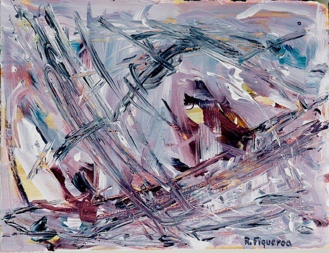 "Blizzard" Acrylic on paper " 8"x11"