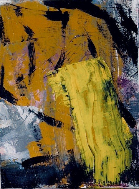 "Boulders" Acrylic on paper " 11"x8"