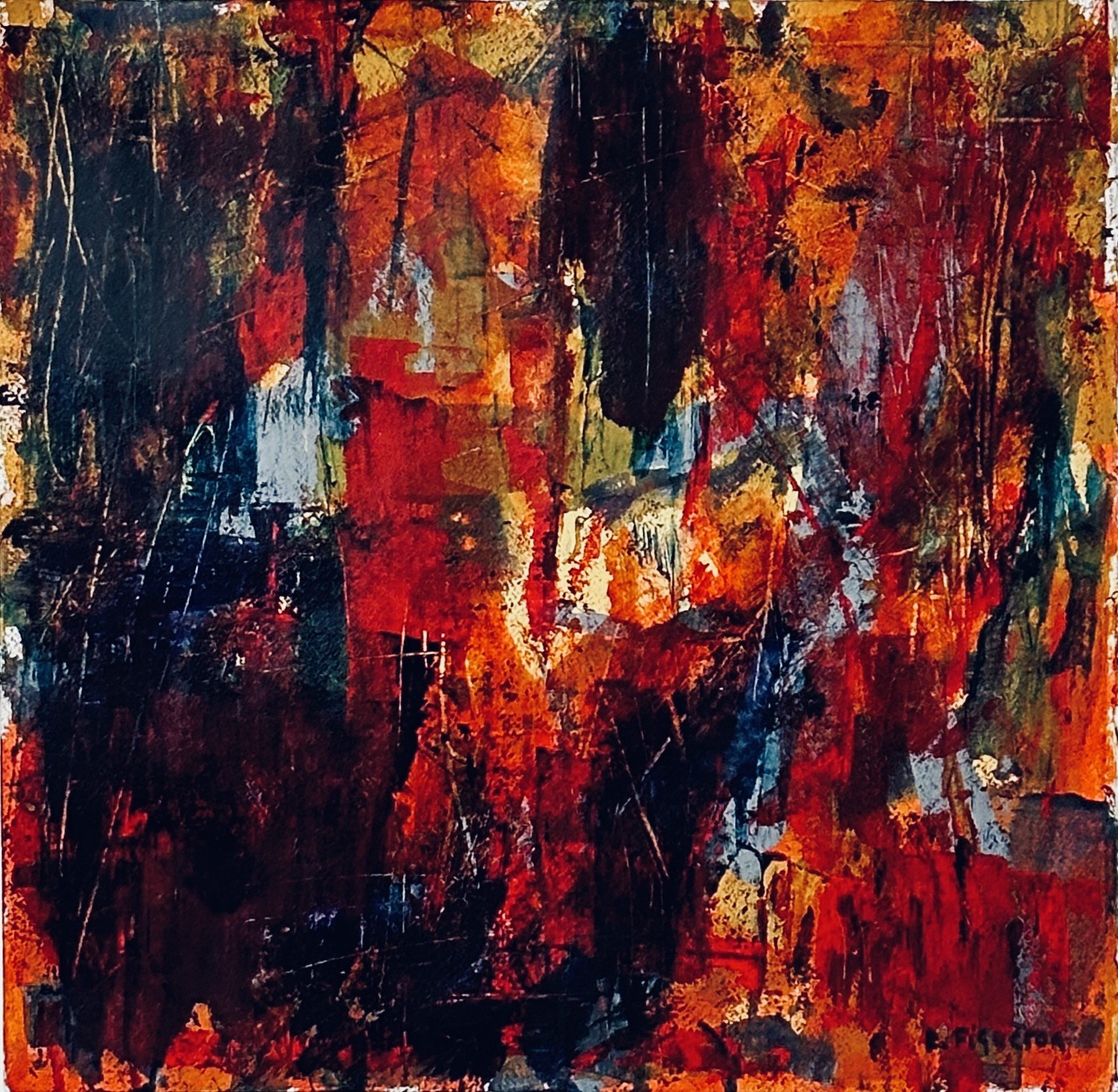 "Sunlight" Acrylic on paper 15"x15"