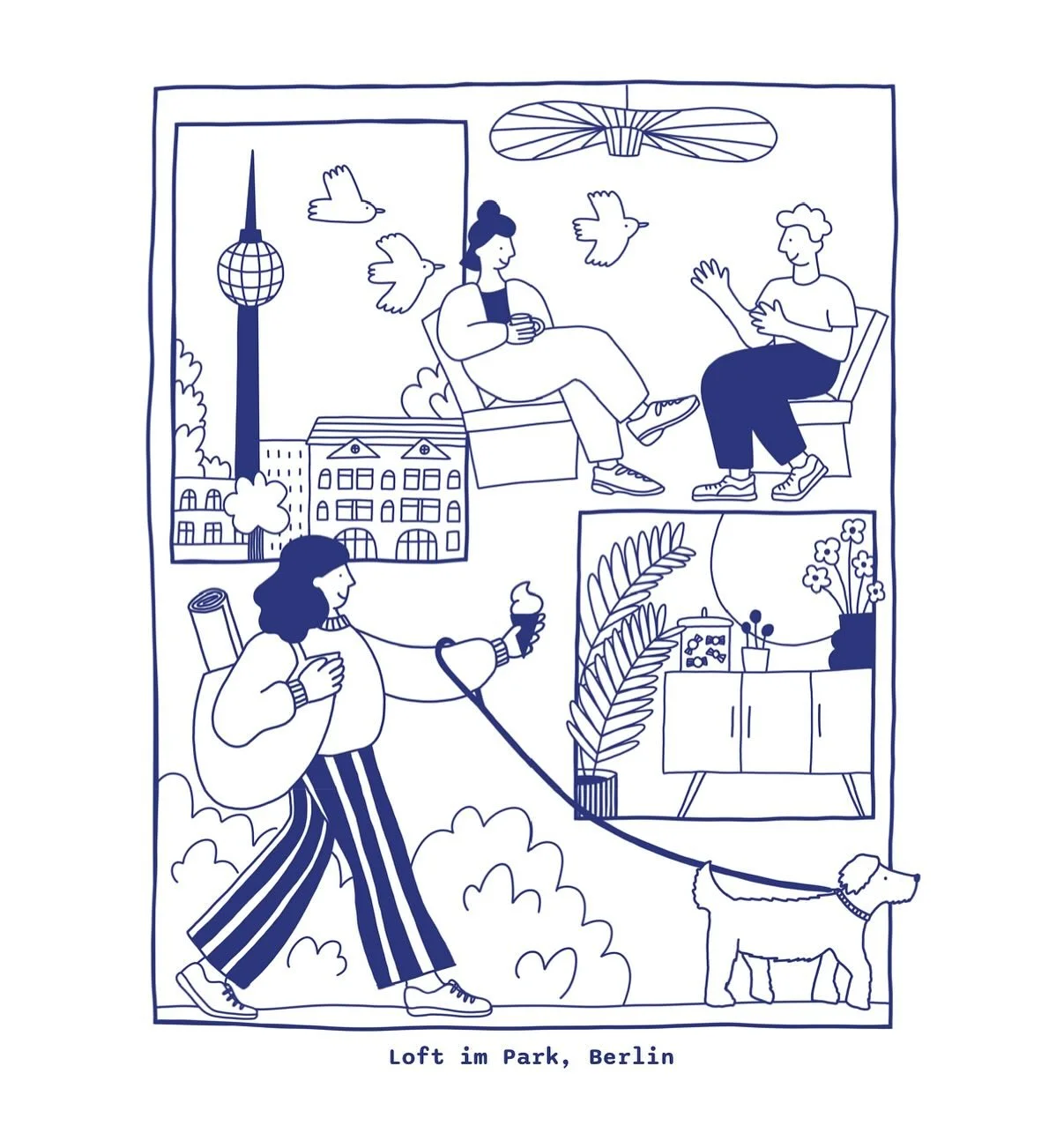 Ich durfte diesen Sommer eine Herzensillustration f&uuml;r @katrin.moritz_loftimpark und ihr tolles Loft machen. Das Loft in Berlin ist ein Ort, der Menschen, Psychologie und sch&ouml;ne Dinge zusammenbringt und tolle Coachings und Moderationen erm&o