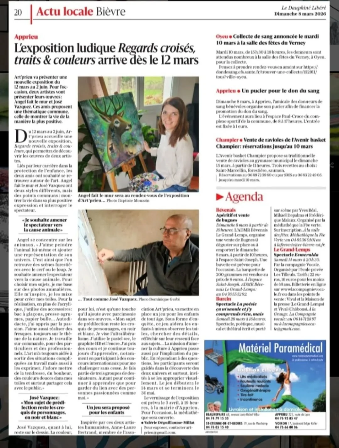 ✨ Exposition et vernissage ✨

J&rsquo;ai le plaisir de vous inviter &agrave; d&eacute;couvrir une exposition qui me tient particuli&egrave;rement &agrave; c&oelig;ur, aux c&ocirc;t&eacute;s de mon ami Jos&eacute; Vazquez @jo.vaz.38

Du 11 mars au 2 j