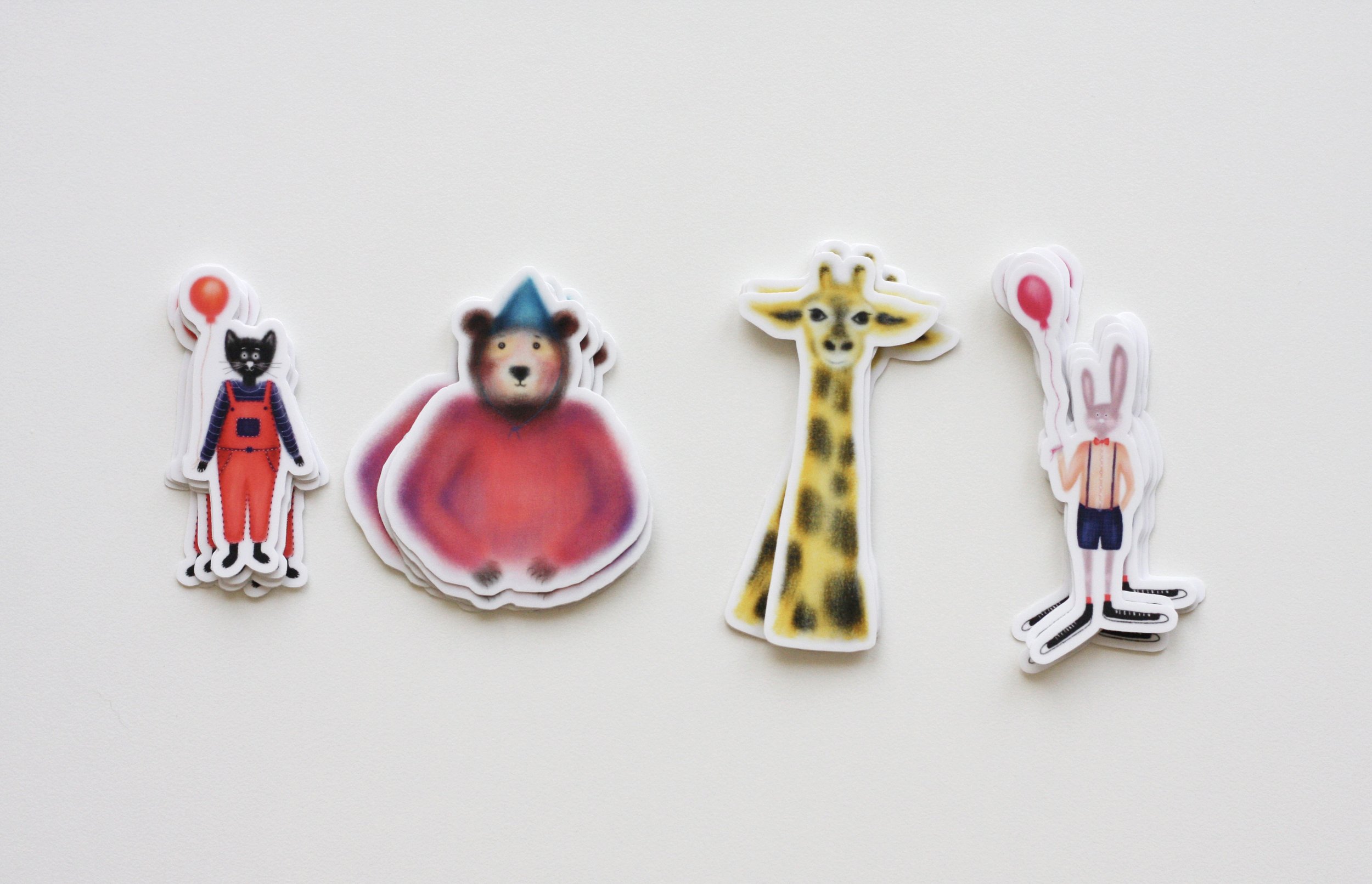happy birthday animals stickers