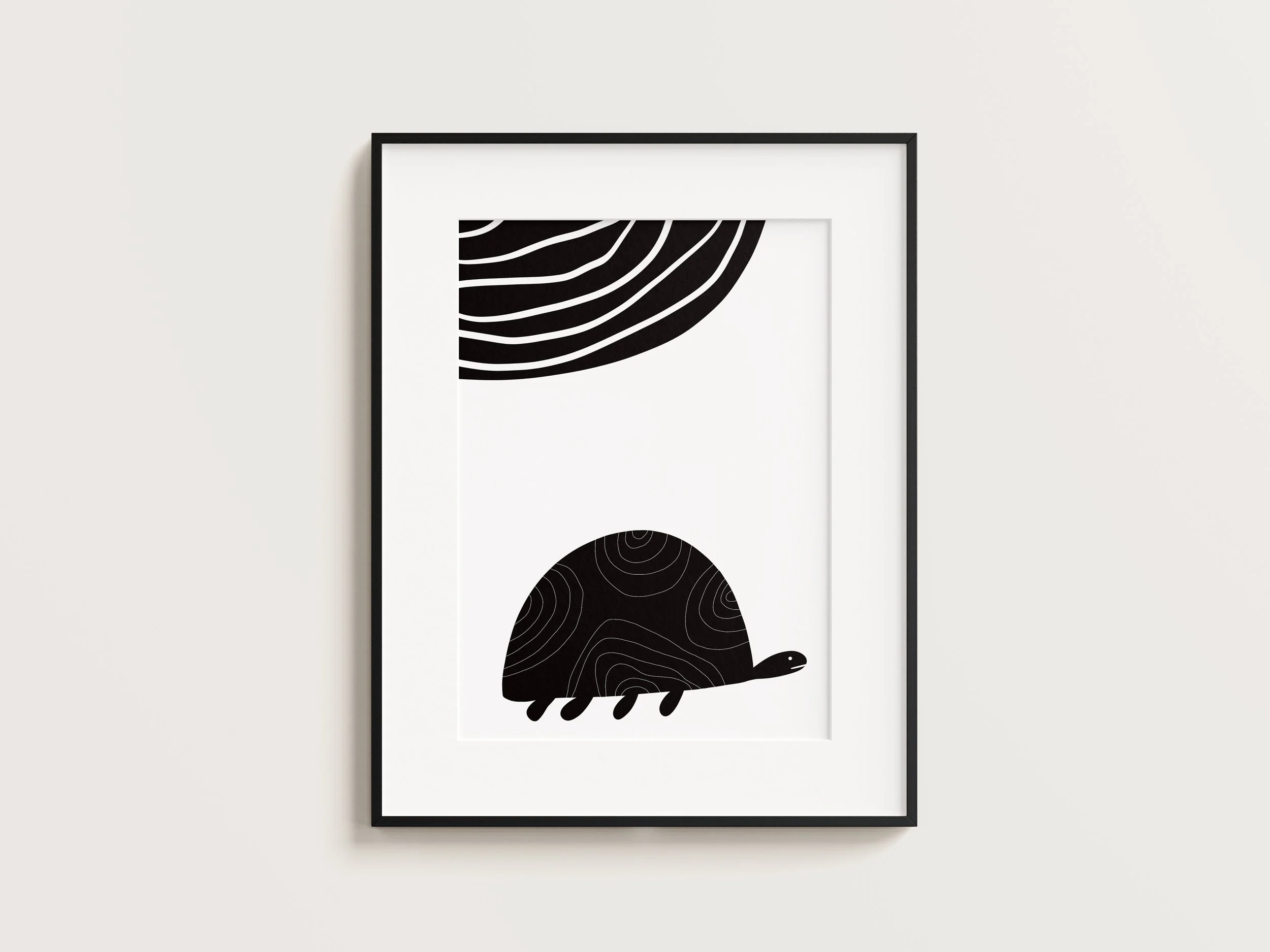 turtle art print A4