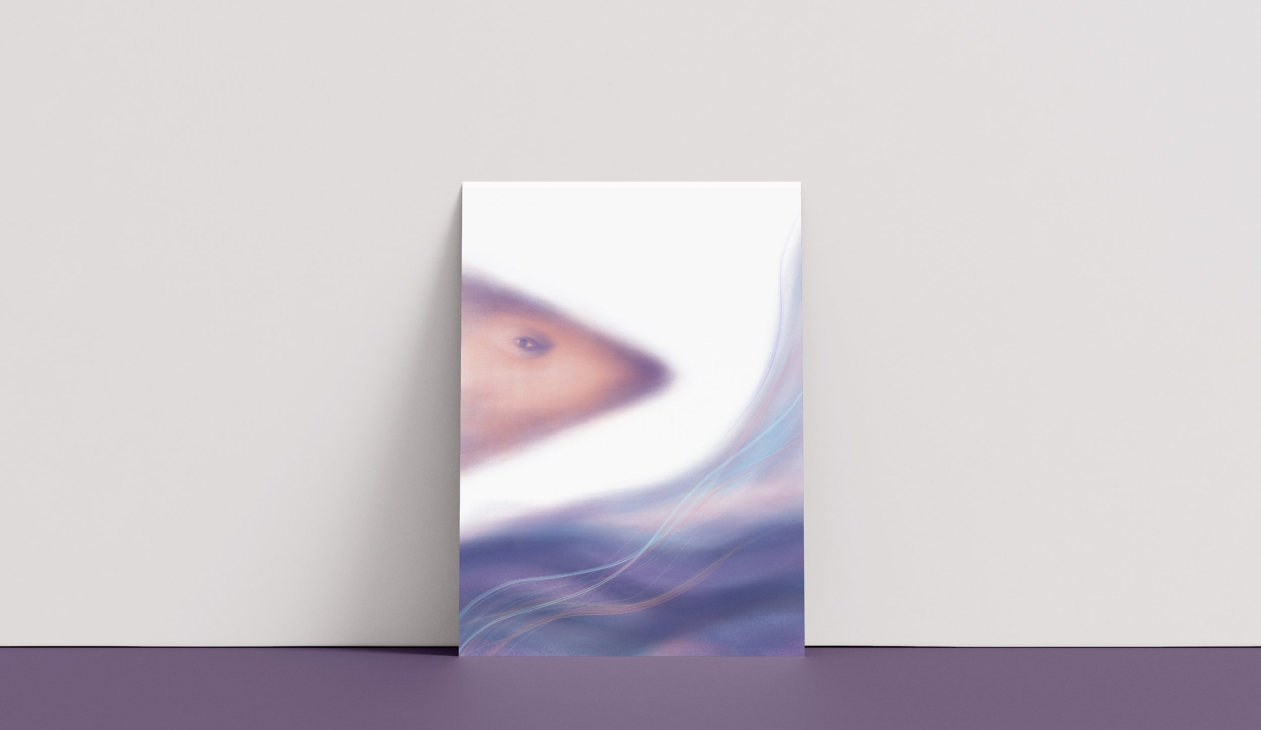 abstract fish greeting card A6