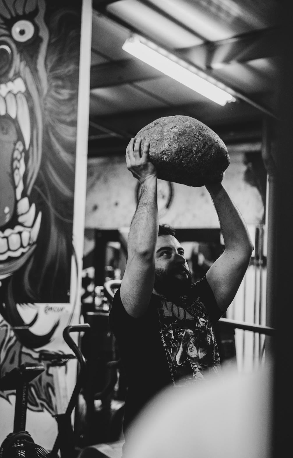 Stone lifting in London UK