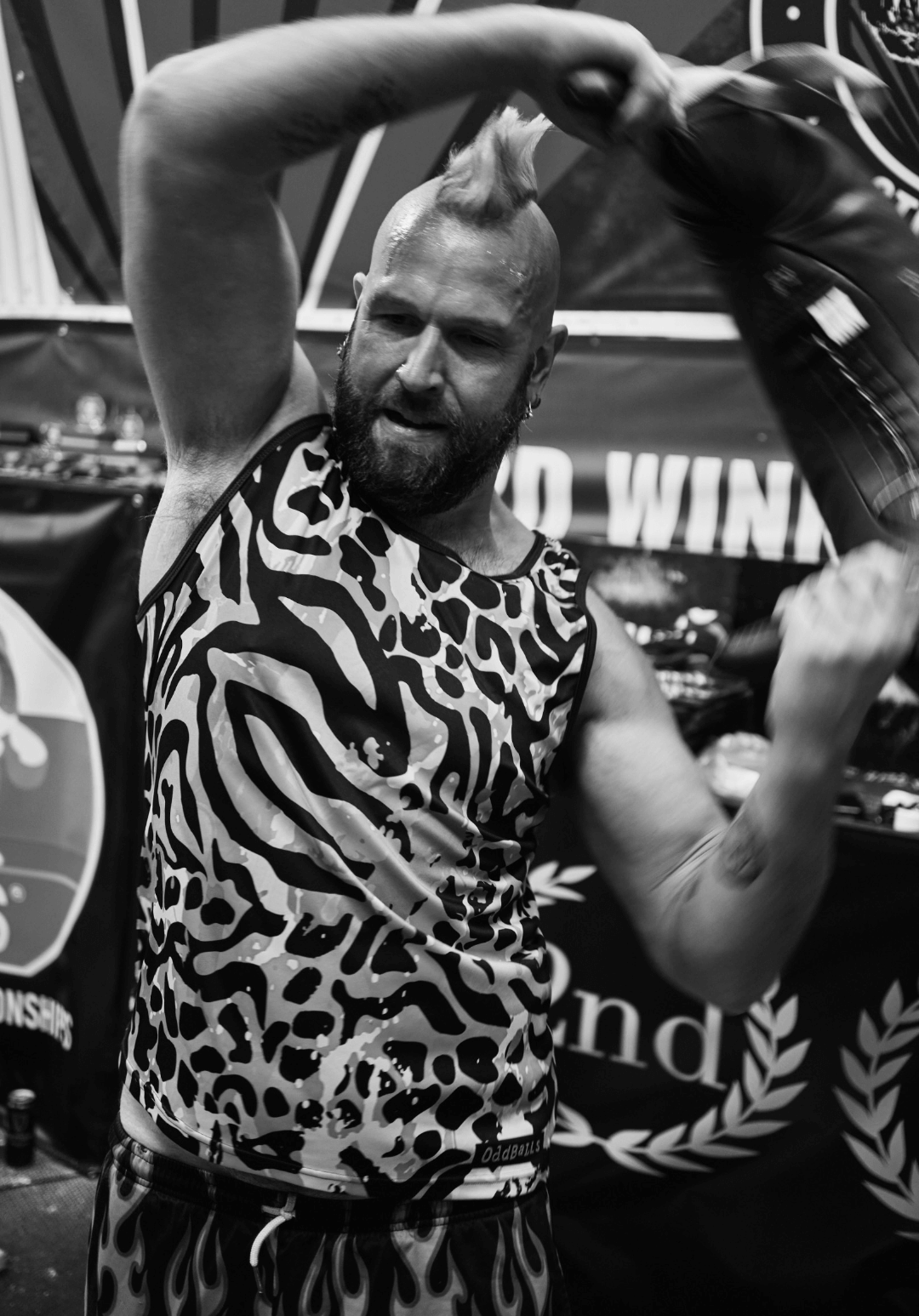 Bulgarian bag competition London with mohawk
